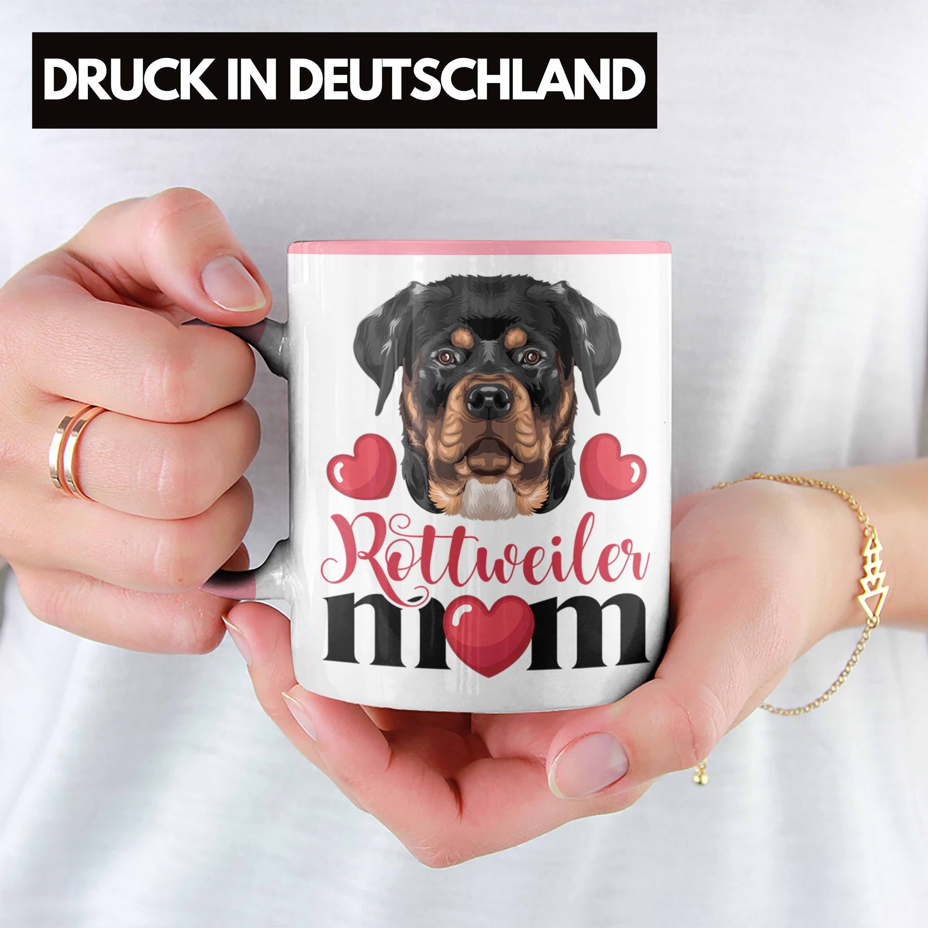 Geschenkid Trendation Mama Geschenk Rottweiler Rosa Spruch Lustiger Tasse Besitzer Tasse Mom