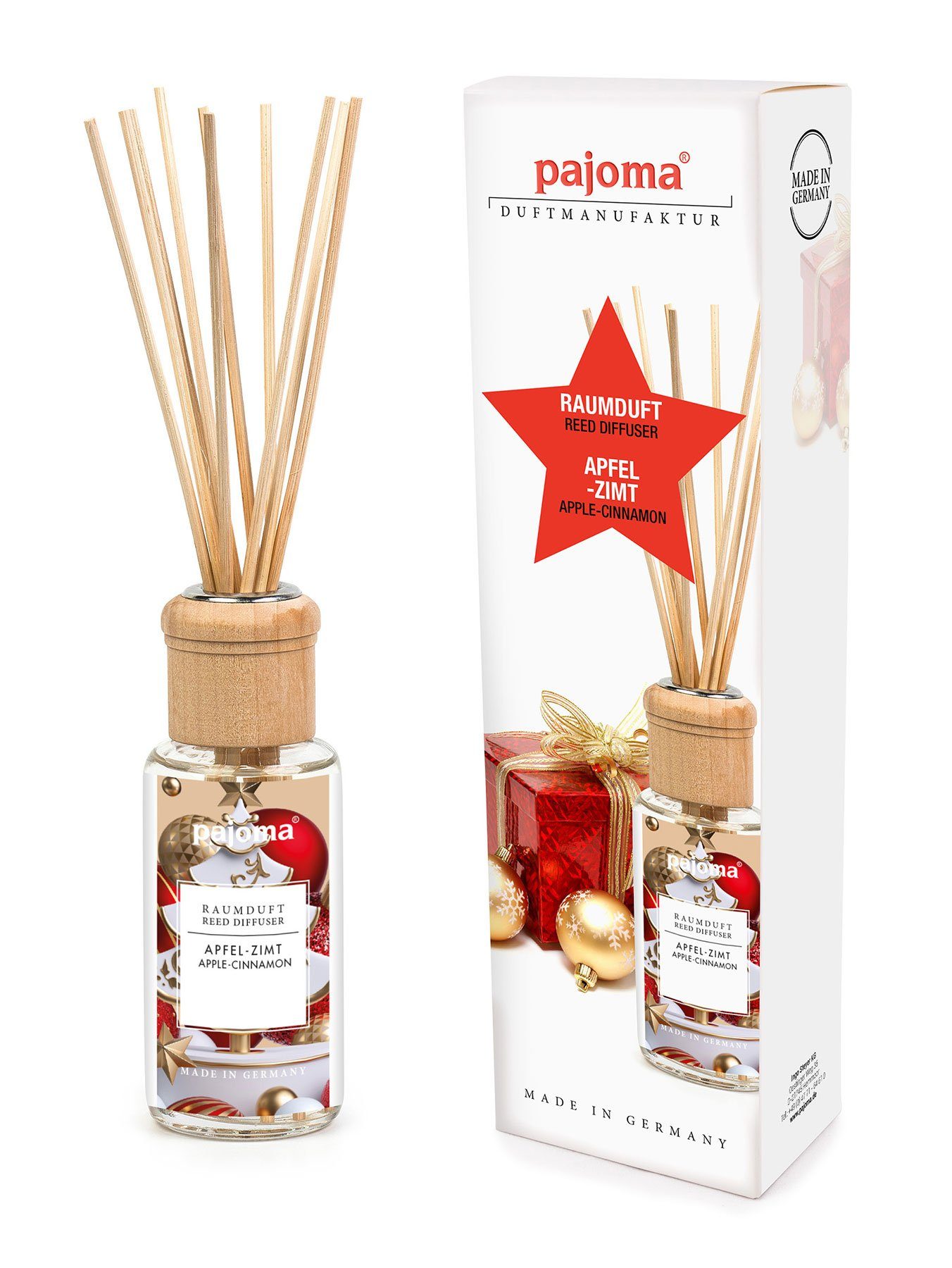Levandeo® Luftbefeuchter, Raumduft 100ml Apfel-Zimt Освежители воздуха Duftstäbchen Raumerfrischer