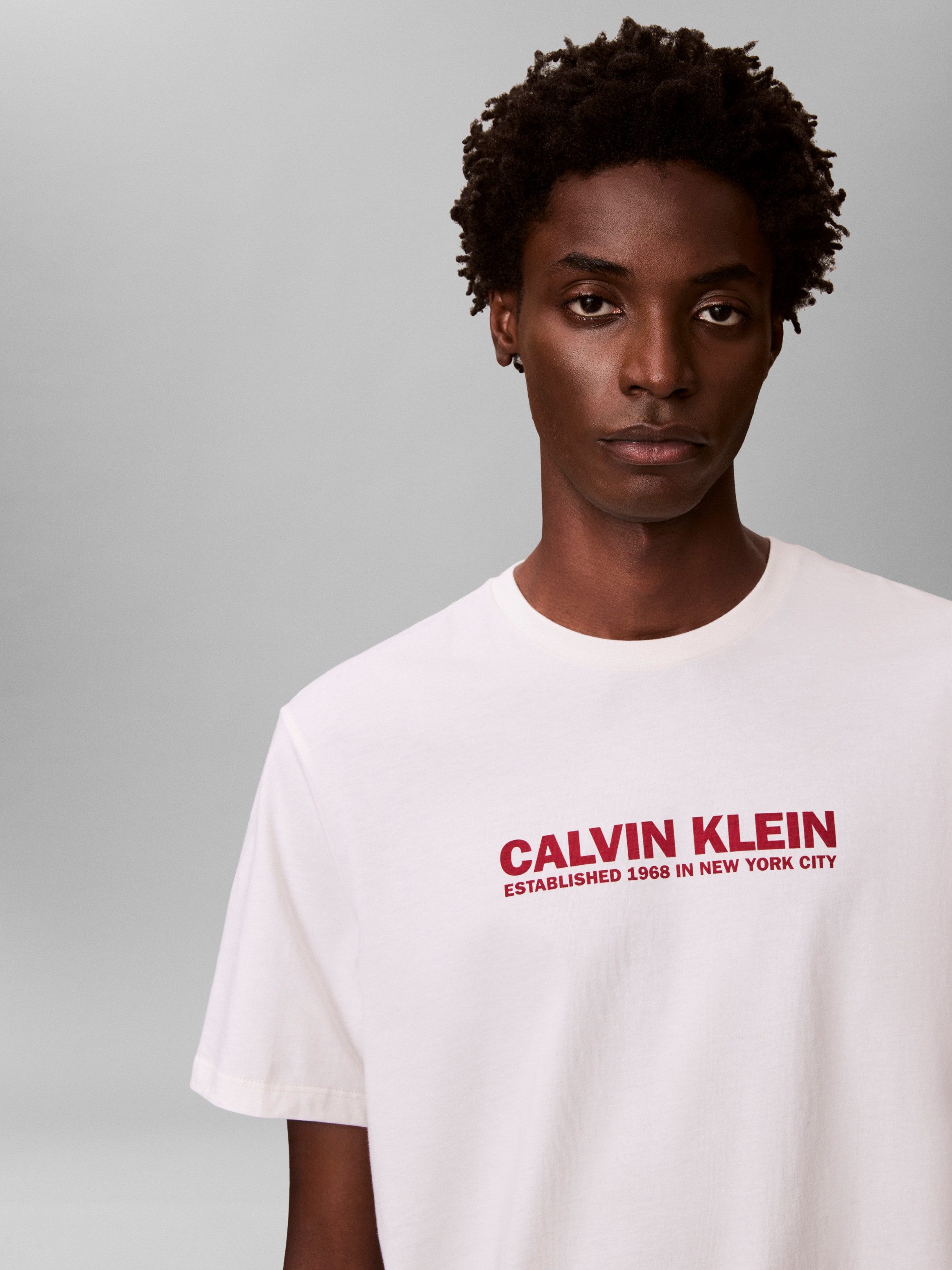 Calvin Klein T-Shirt Regular Fit, Rundhalsausschnitt, Logodruck
