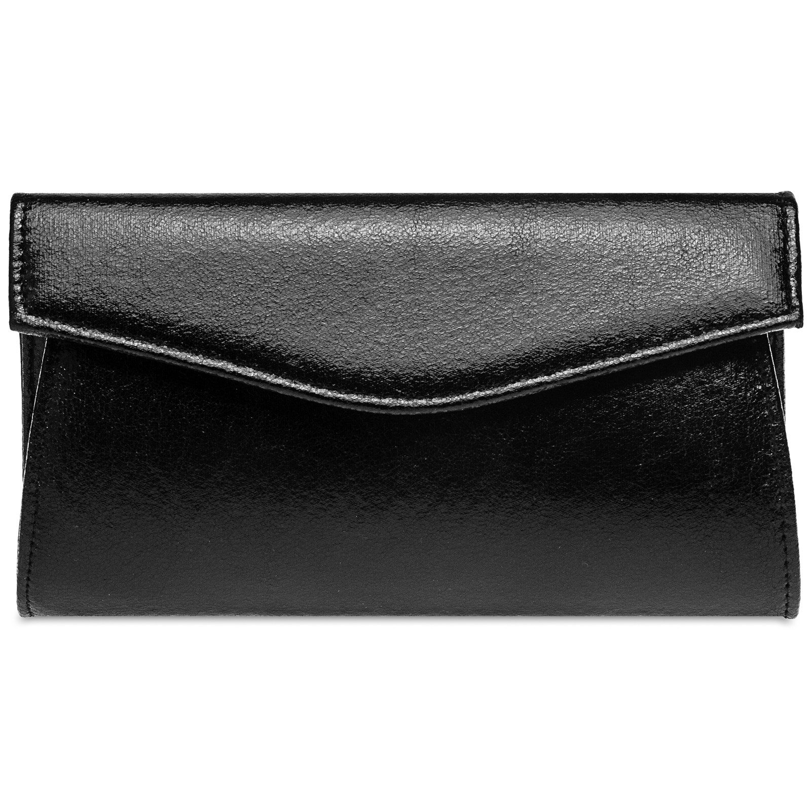 Clutch TA426 stylisch elegante Damen Metallic Abendtasche mit langer Kette