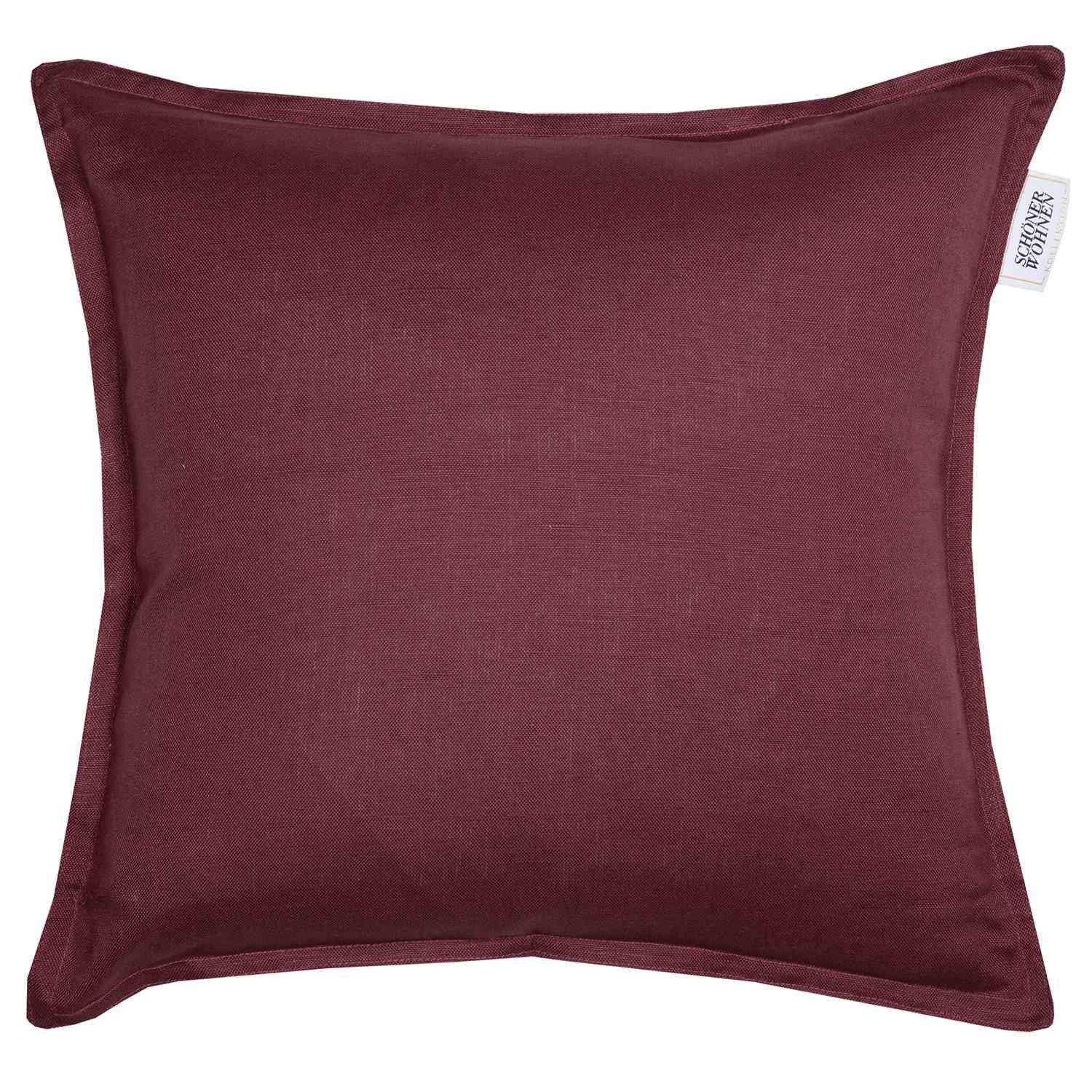 SCHÖNER WOHNEN-Kollektion Kissenhülle LINO Kissenhülle für Dekokissen, (1 Stück), 38 x 38 cm in Violett