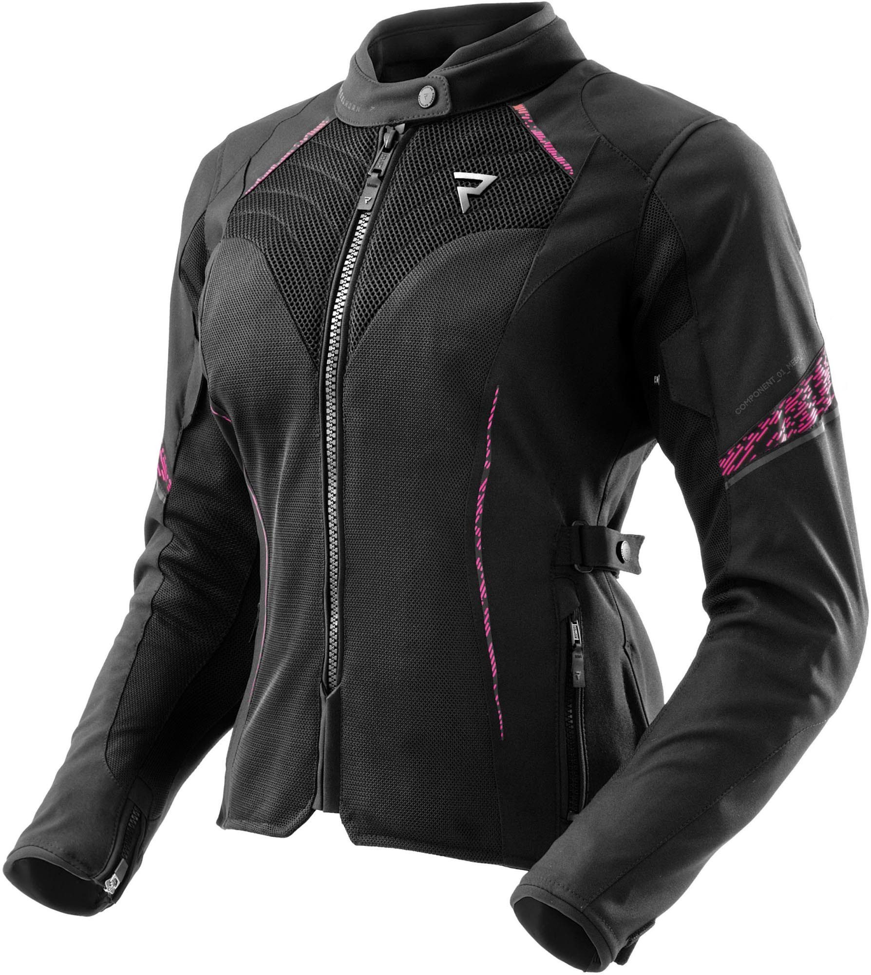 Rebelhorn Motorradjacke Jax wasserdichte Damen Motorrad Textiljacke Rückenprotektor enthalten,Verbindungsreißverschluss,Ellenbogenpro