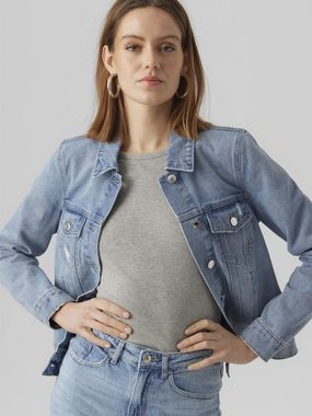 Vero Moda Jeansjacke VMZORICA LS DENIM JACKET MIX NOOS mit leichten Destroyed Effekten