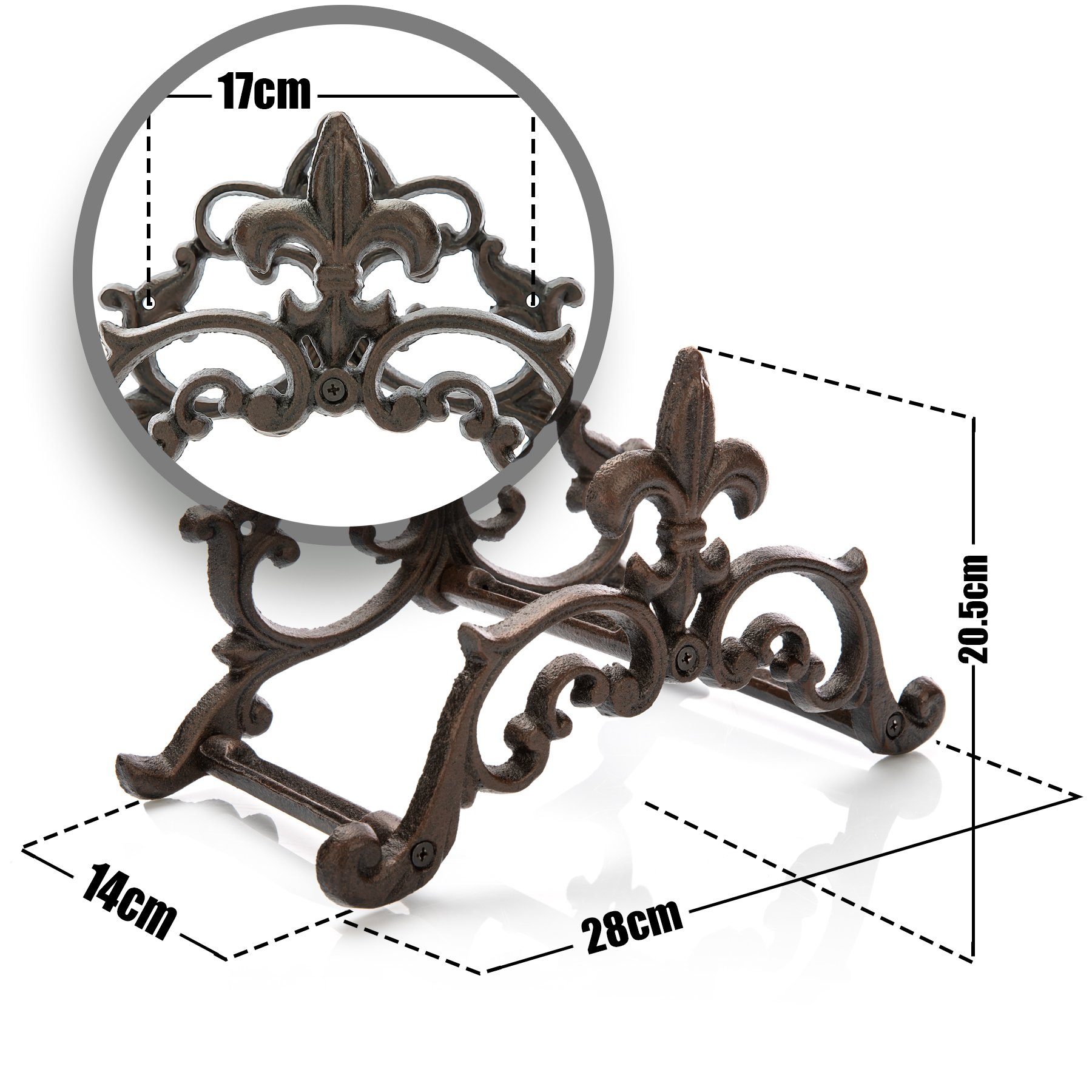 Wandmontage, St) Antik Gusseisen aus Gartenschlauchhalter (1 Schlauchhalter Gartenfigur BigDean