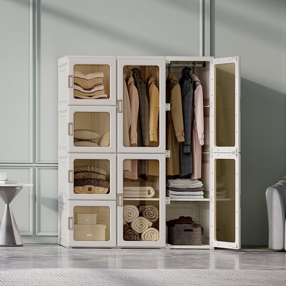 Dripex Kleiderschrank Faltbarer Schrank Mehrzweckschrank mit günstig online kaufen