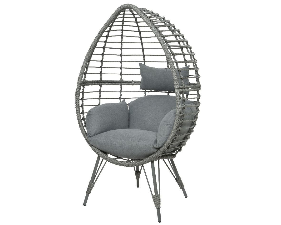 grau Evora Egg Trend Line Gartensessel Chair
