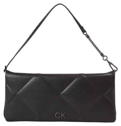 Calvin Klein Clutch RE-LOCK QUILT WRISTELET CLUTCH, mit Brandlabel