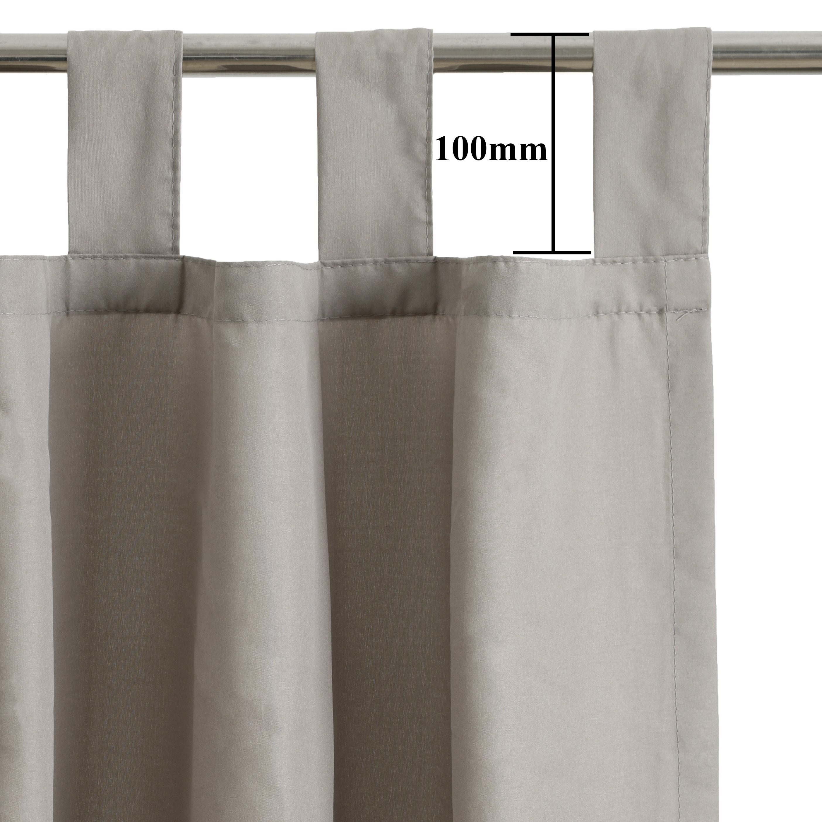 OTTO home Vorhang Raja mit Schlaufen, 2er Pack, blickdicht, Topseller (2 St), Schlaufen, blickdicht, Polyester, 2er-Set, Bestseller, einfarbig, modern, pflegele – Bild 4 von 5