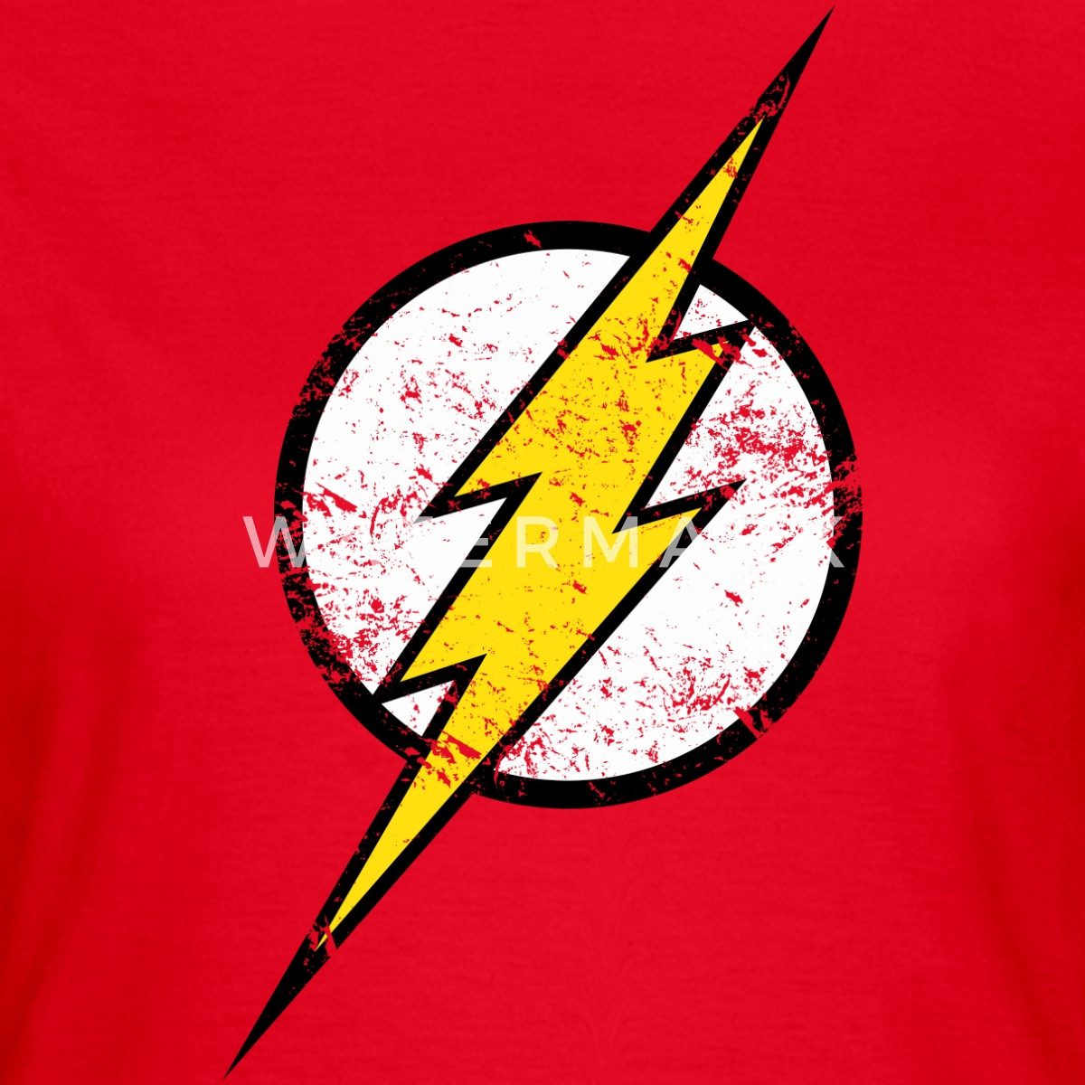 Spreadshirt T-Shirt DC Comics Justice League The Flash Logo Used Look Fraue günstig online kaufen