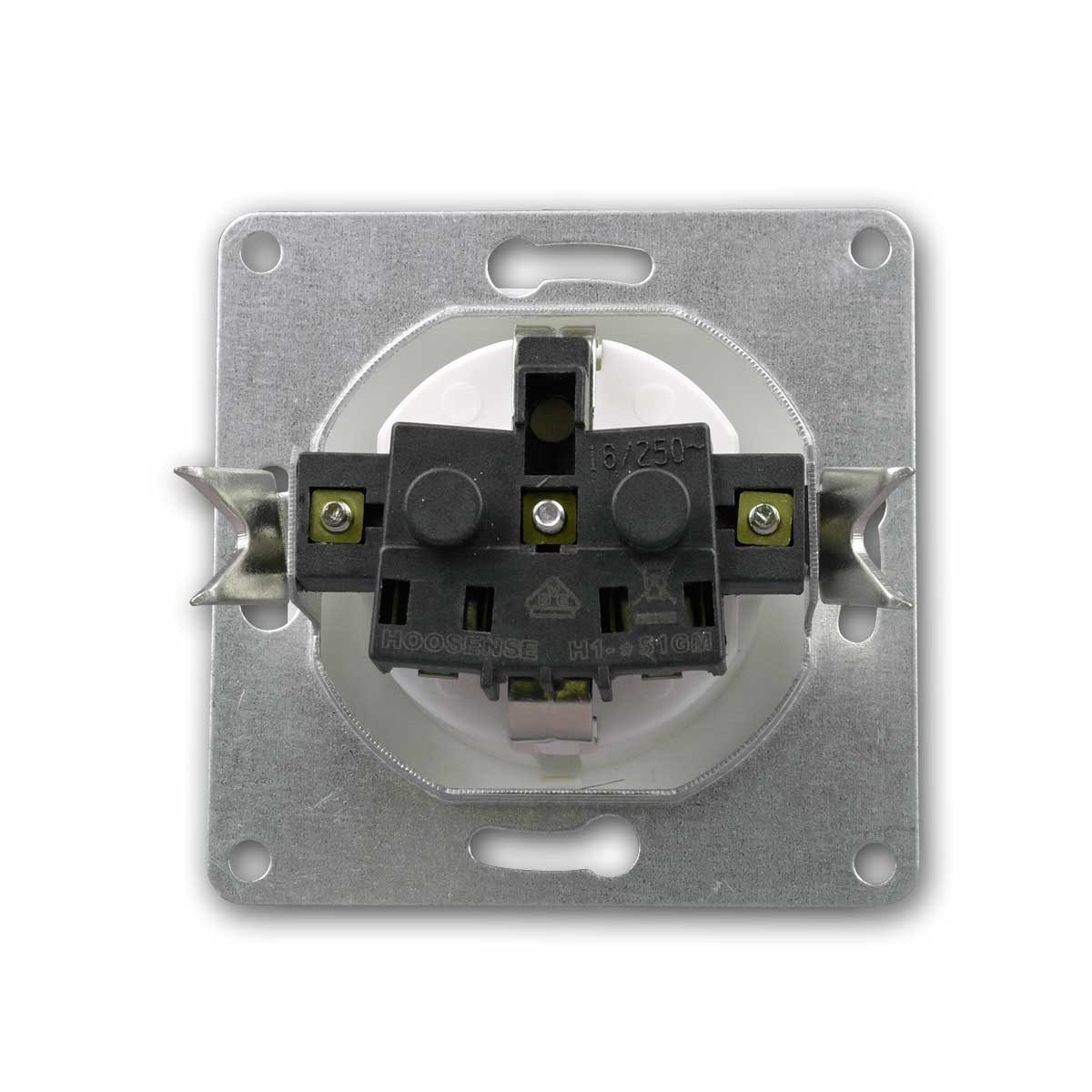 McPower FLAIR Steckdose weiß,250V~/16A,UP,o Rahme,Schrauba Unterputzschalter