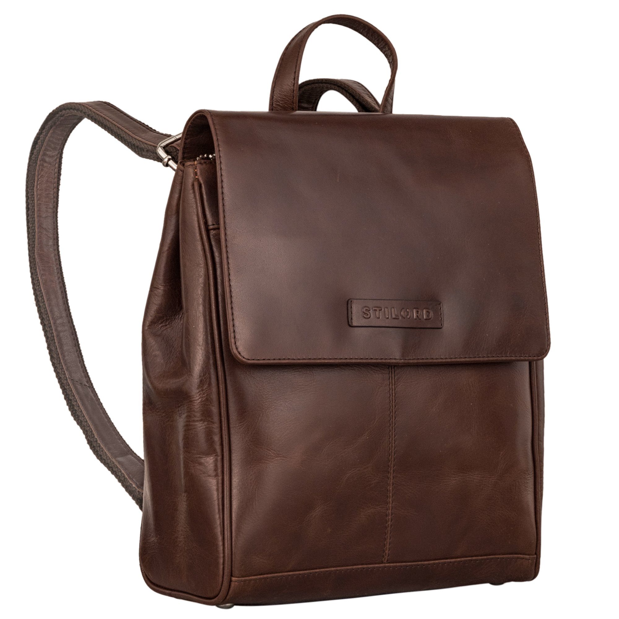 Cityrucksack "Karla" Eleganter Rucksack Leder Damen Klein