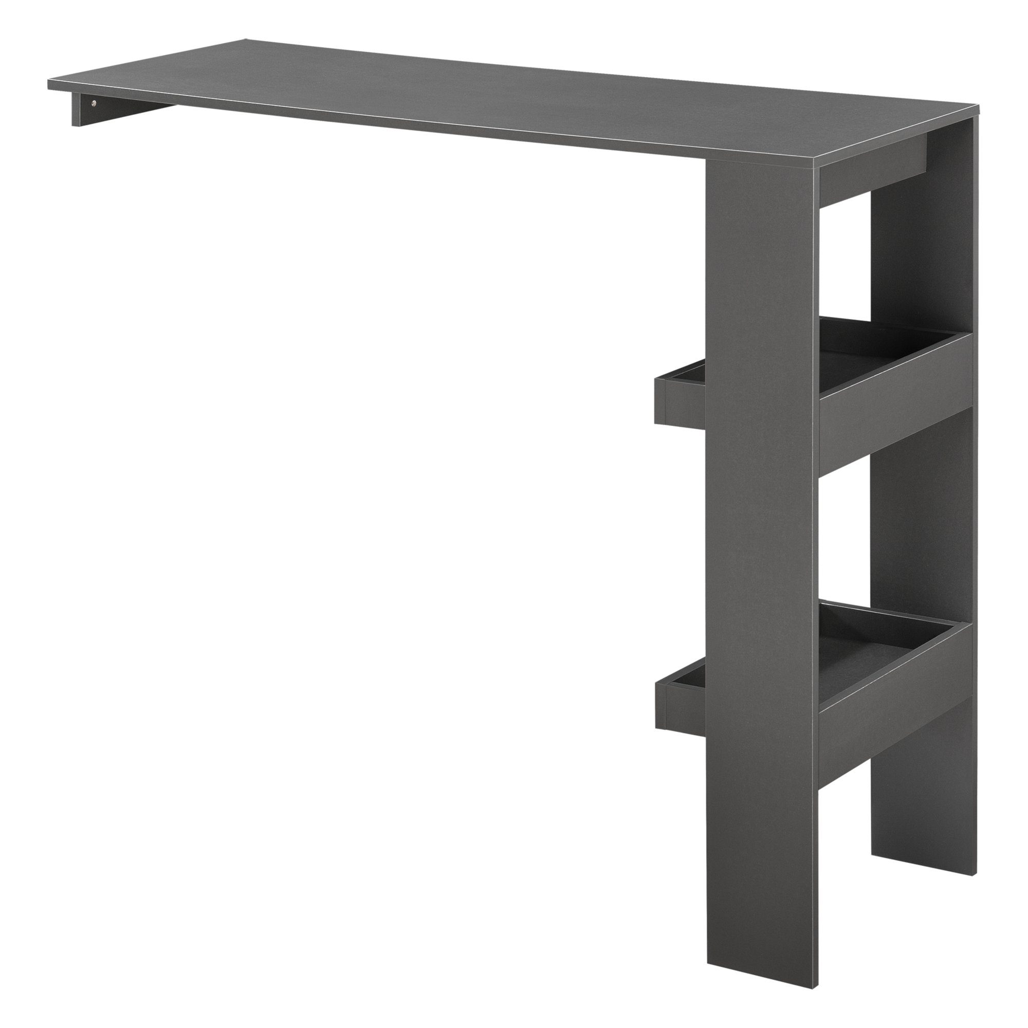en.casa Bartisch, Bromölla Stehtisch 120x45x106cm Dunkelgrau günstig online kaufen