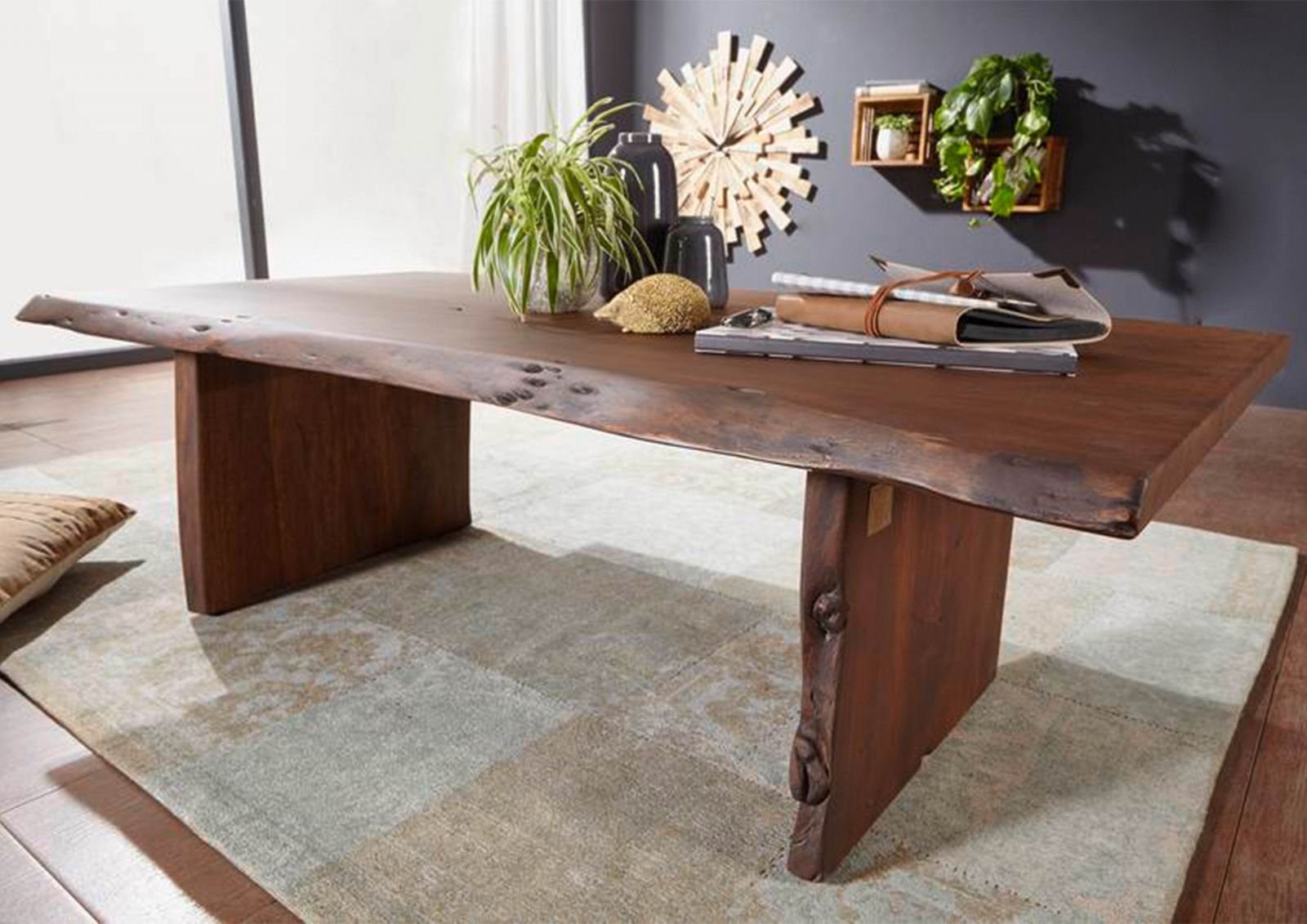 Massivmoebel24 Couchtisch PURE ACACIA (Couchtisch Akazie günstig online kaufen