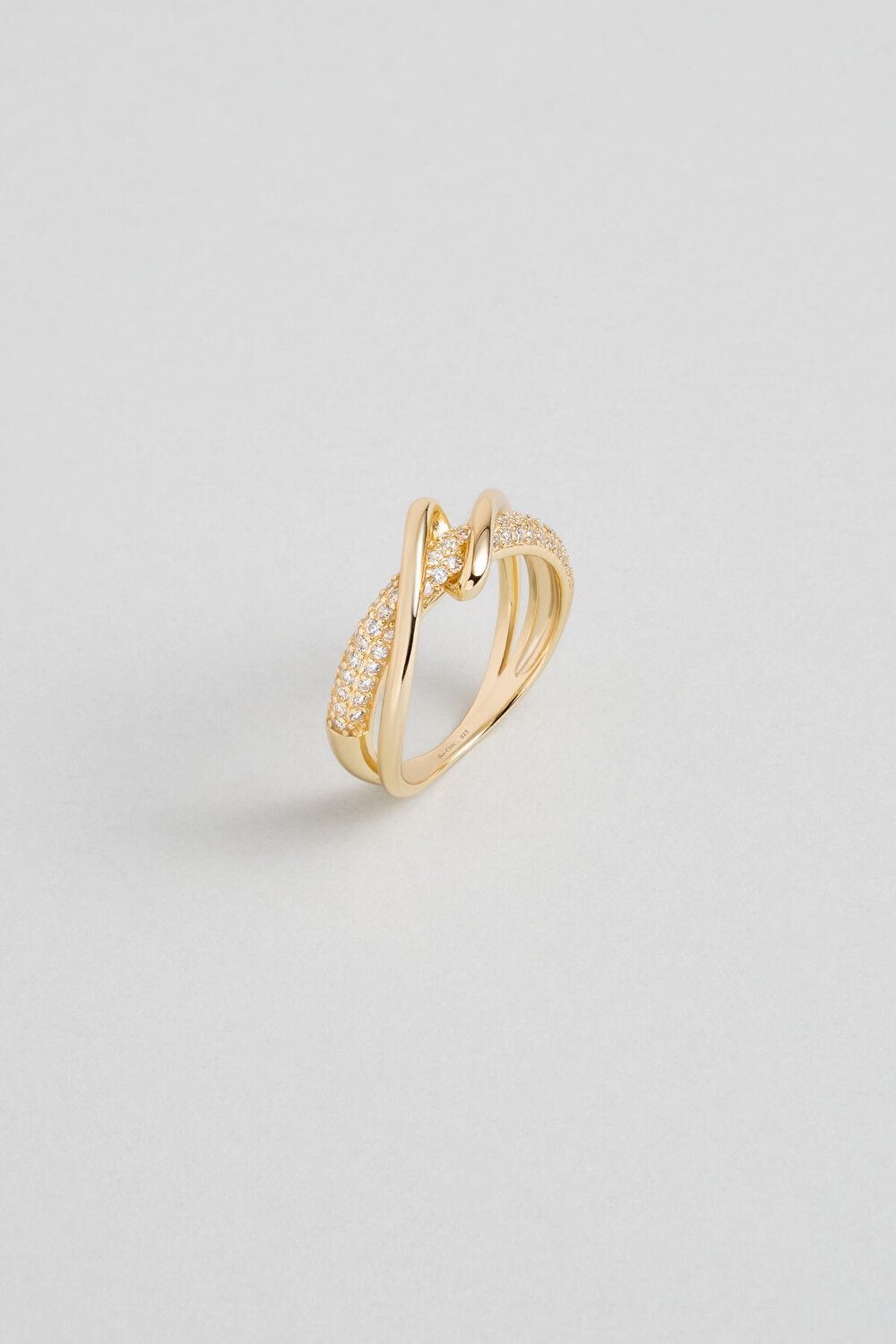 So CHIC... Silberring Moderner funkelnder Goldring