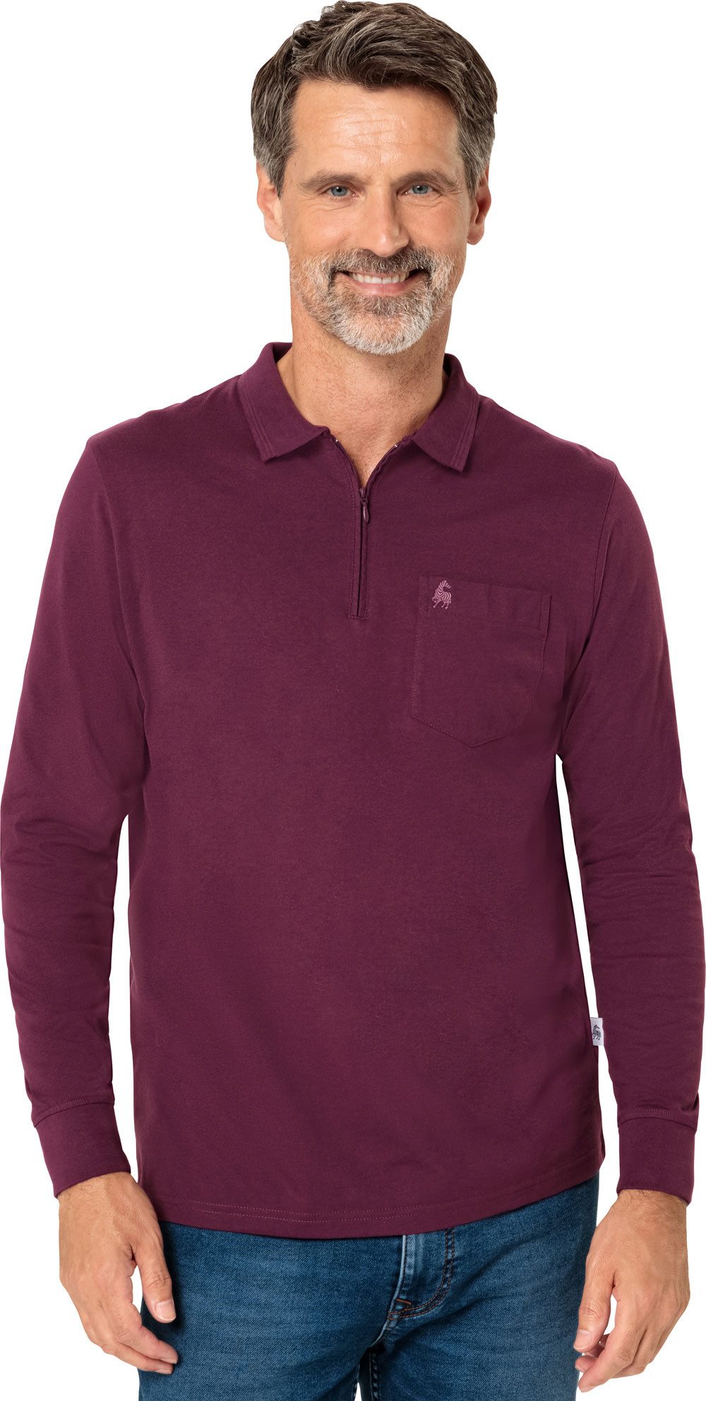 Jacques Britt Langarm-Poloshirt Superweich mit hohem Baumwoll-Anteil – Bild 3 von 5