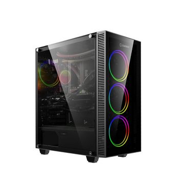 GAMEMAX Draco XD 6988 Gaming-PC (Intel® Core i7 13700F, RTX 4070, 16 GB RAM, 1000 GB SSD, Wasserkühlung, PCIe SSD Gen4, Windows 11)