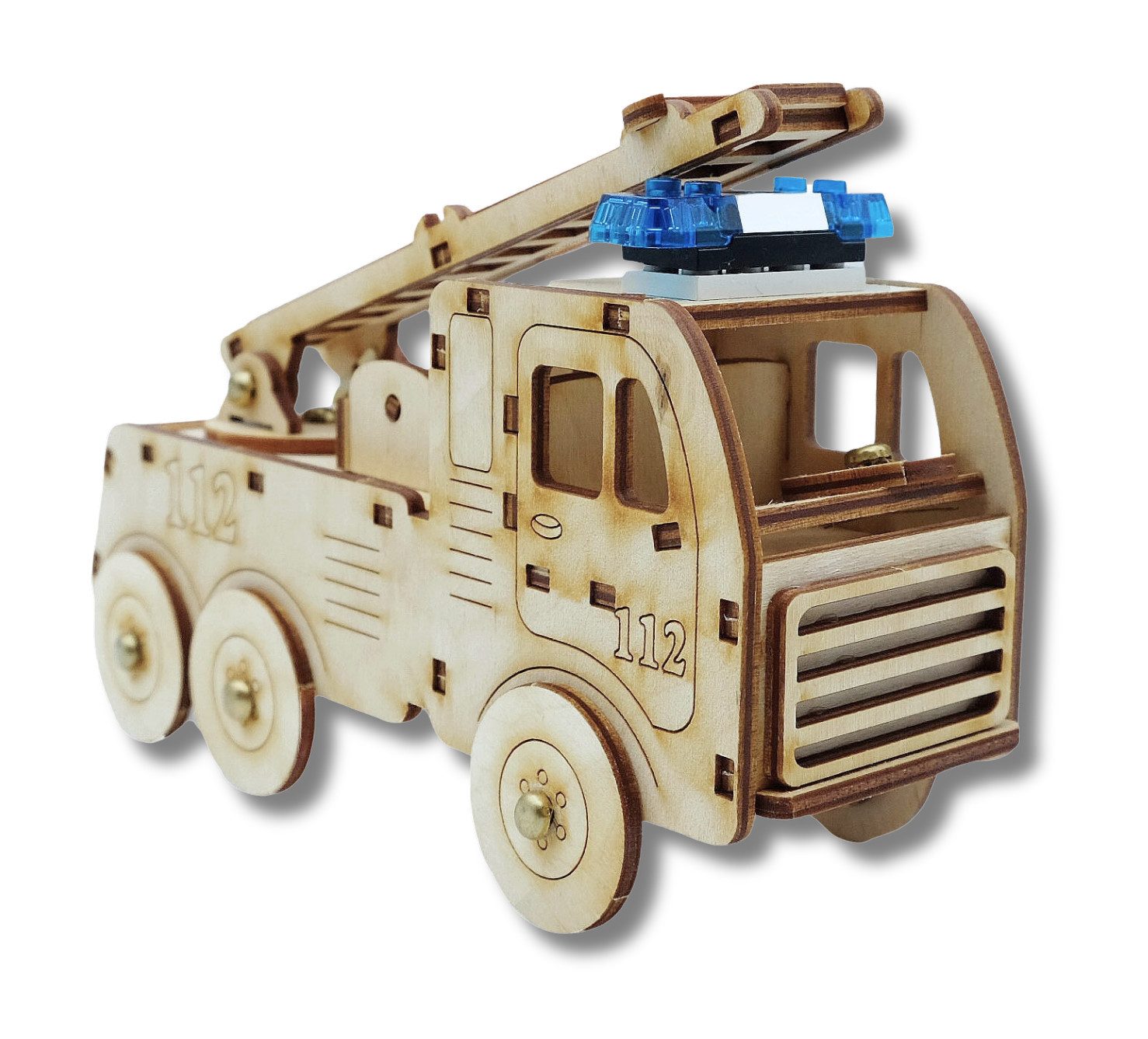 DeColibri Игрушечная пожарная машина Bastelset Basteln Kinder Erwachsene Holz Feuerwehr, (Bastelset), Made in Germany