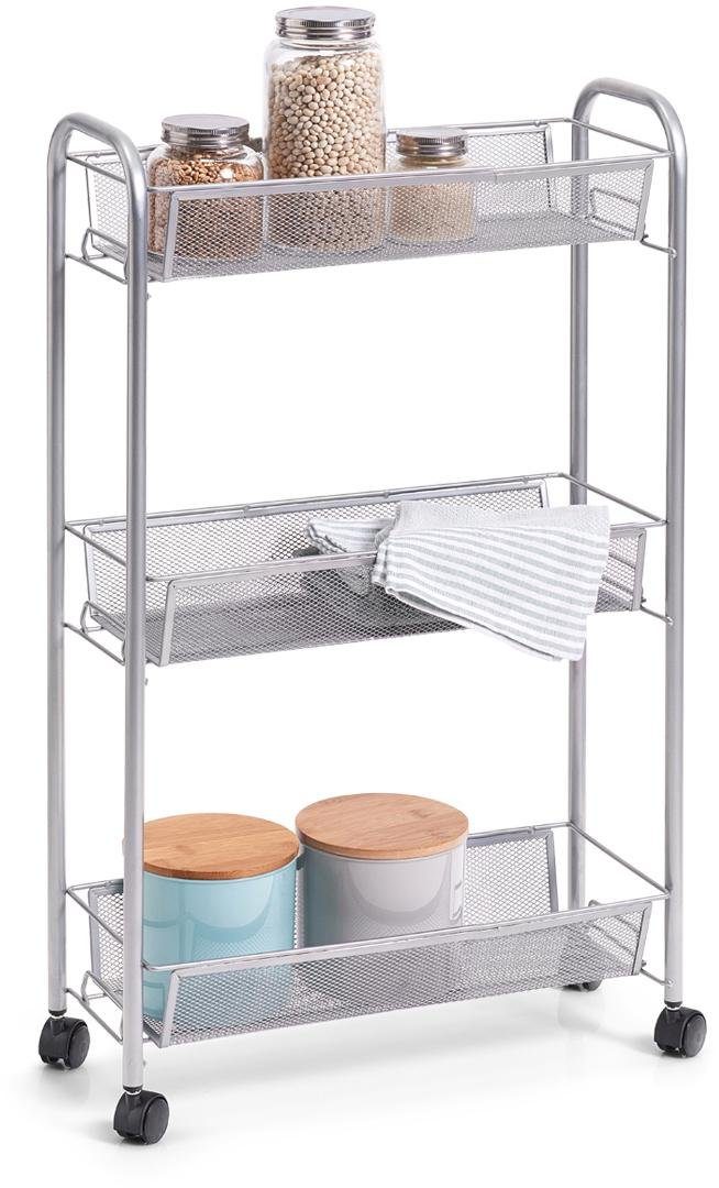 Zeller Present Rollwagen Mesh, mit drei Ablagekörbe, Höhe 70,5 cm