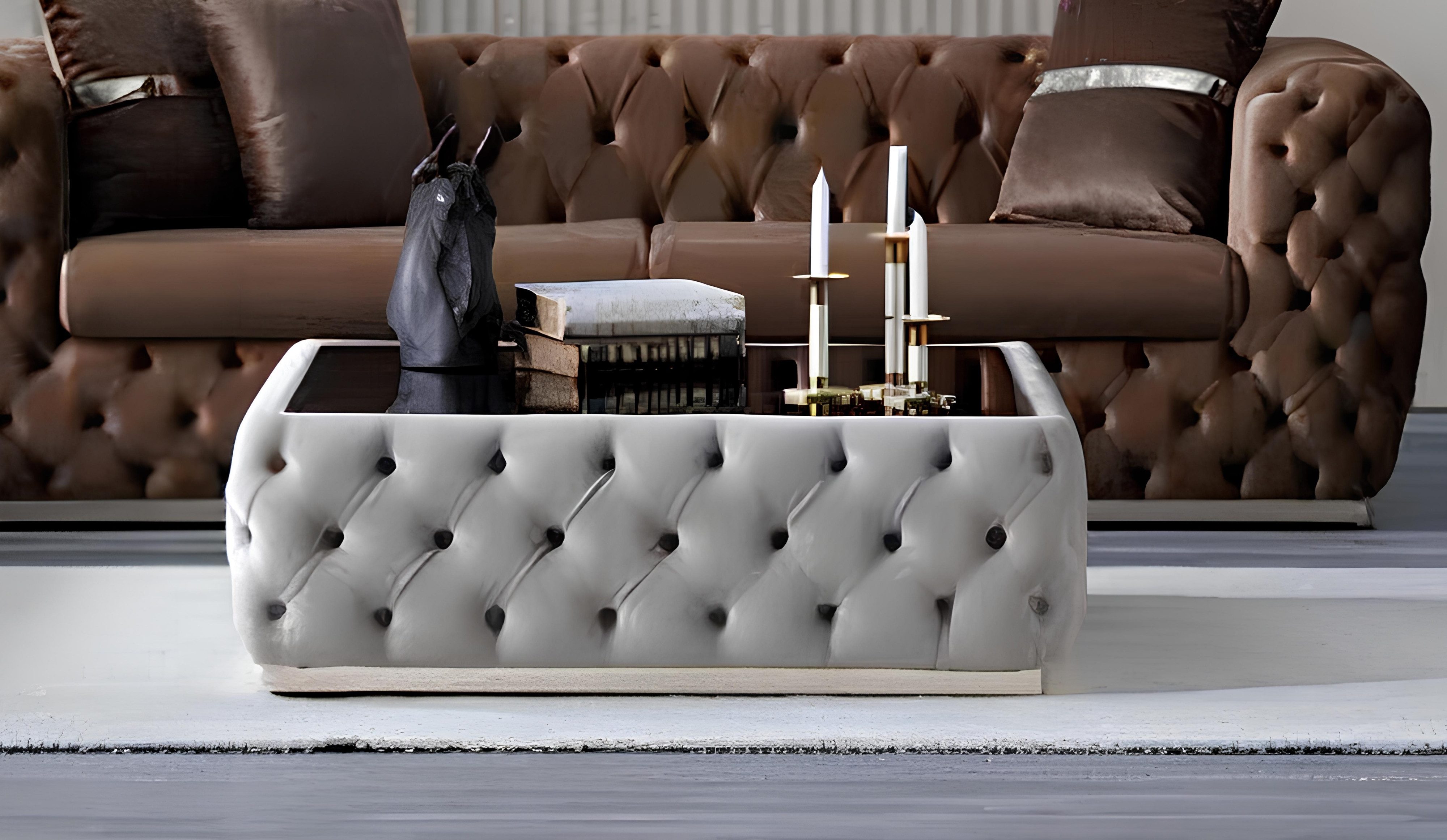 JVmoebel Couchtisch Luxus Chesterfield Couchtisch Textilmöbel günstig online kaufen