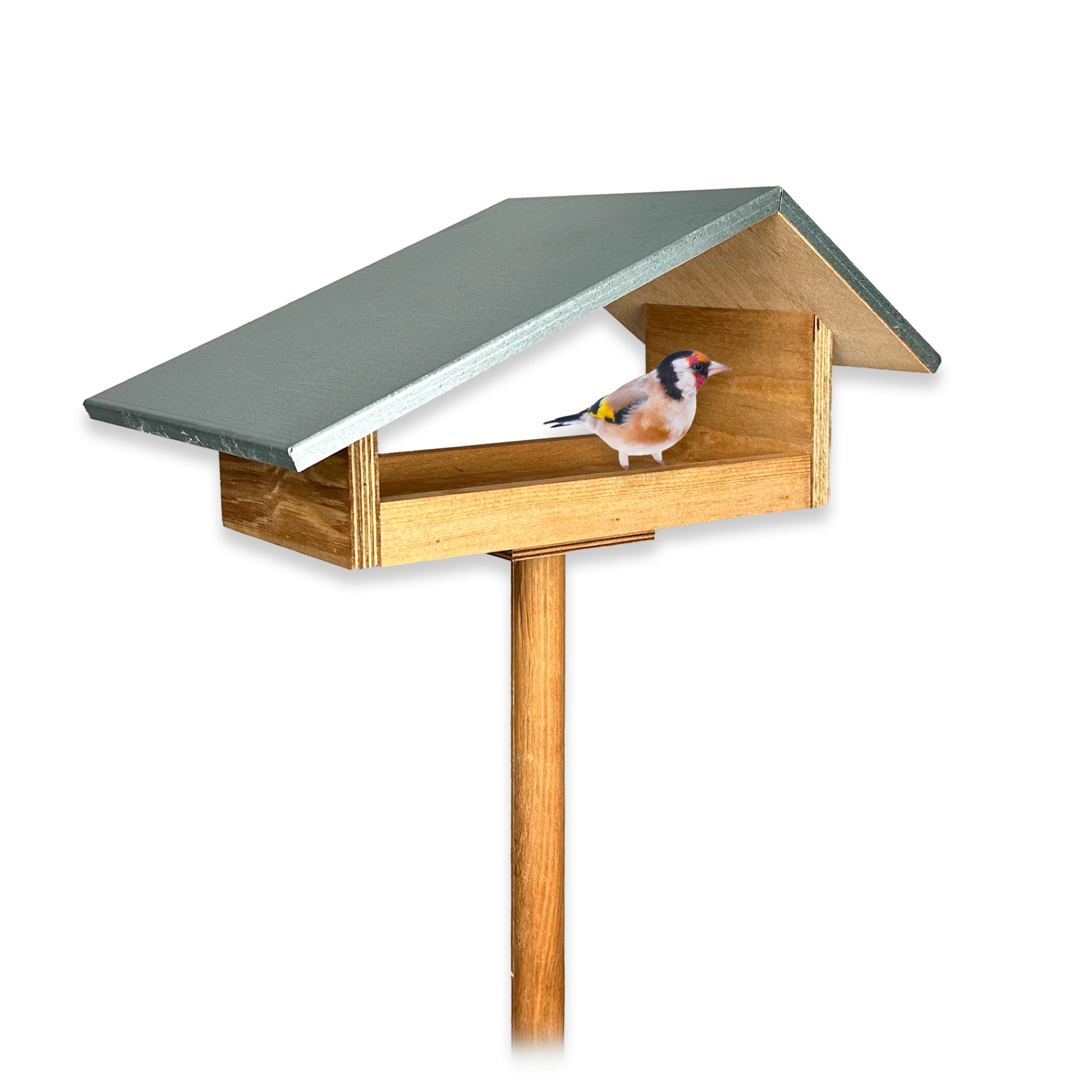 gartenetage Vogelhaus Design-Vogelfutterhaus mit wetterfestem Metalldach/in günstig online kaufen