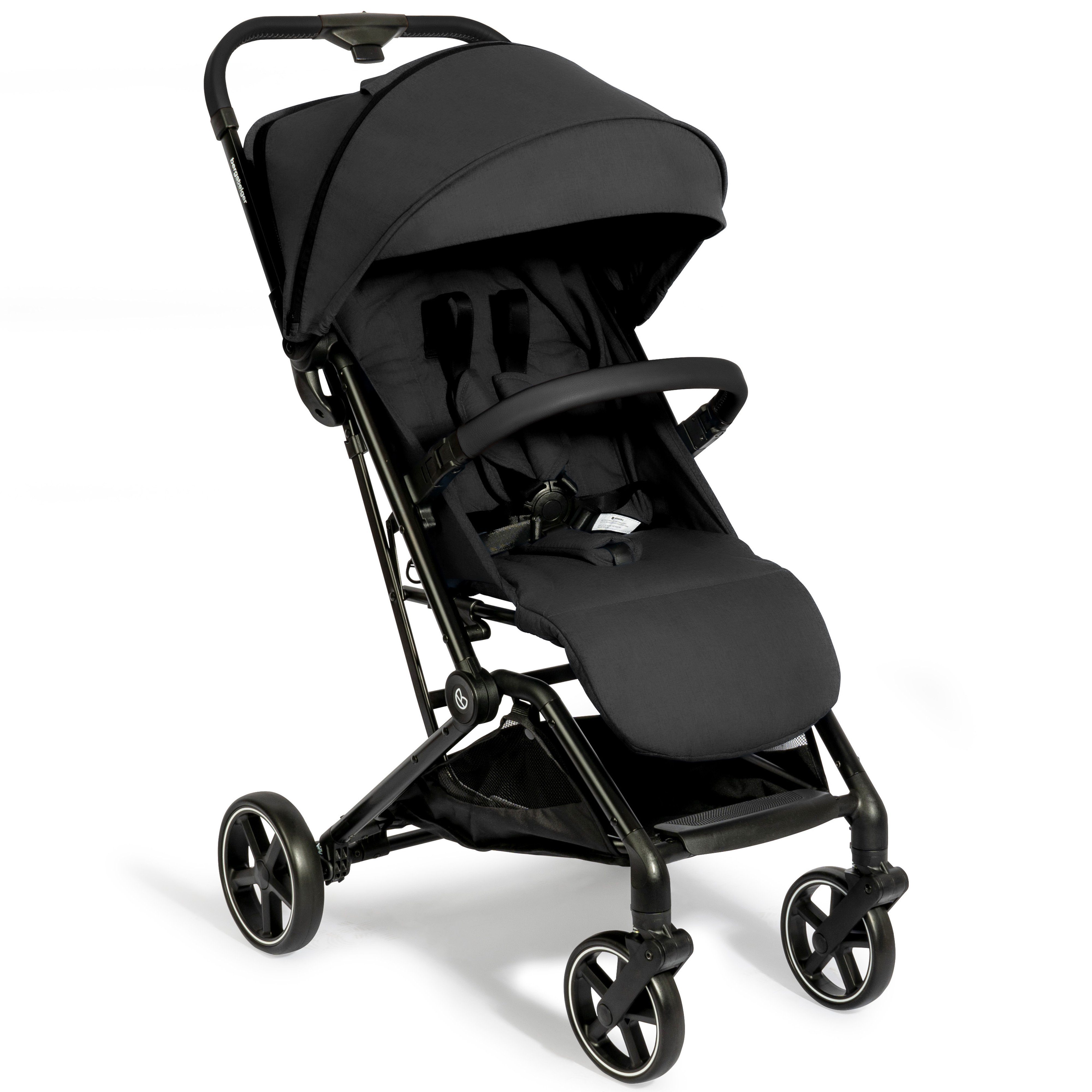 bergsteiger Kinder-Buggy Manhattan Reisebuggy mit Liegefunktion, leicht und kompakt black - Gestell: black