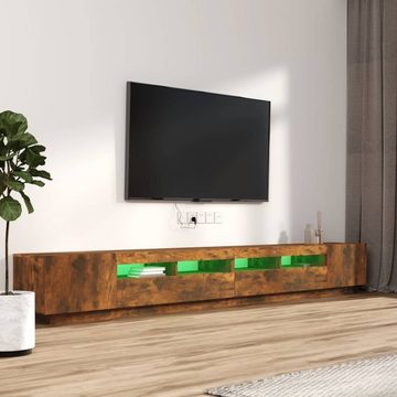 vidaXL TV-Schrank 3-tlg. TV-Schrank-Set LED-Leuchten Räuchereiche Holzwerkstoff (1-St)