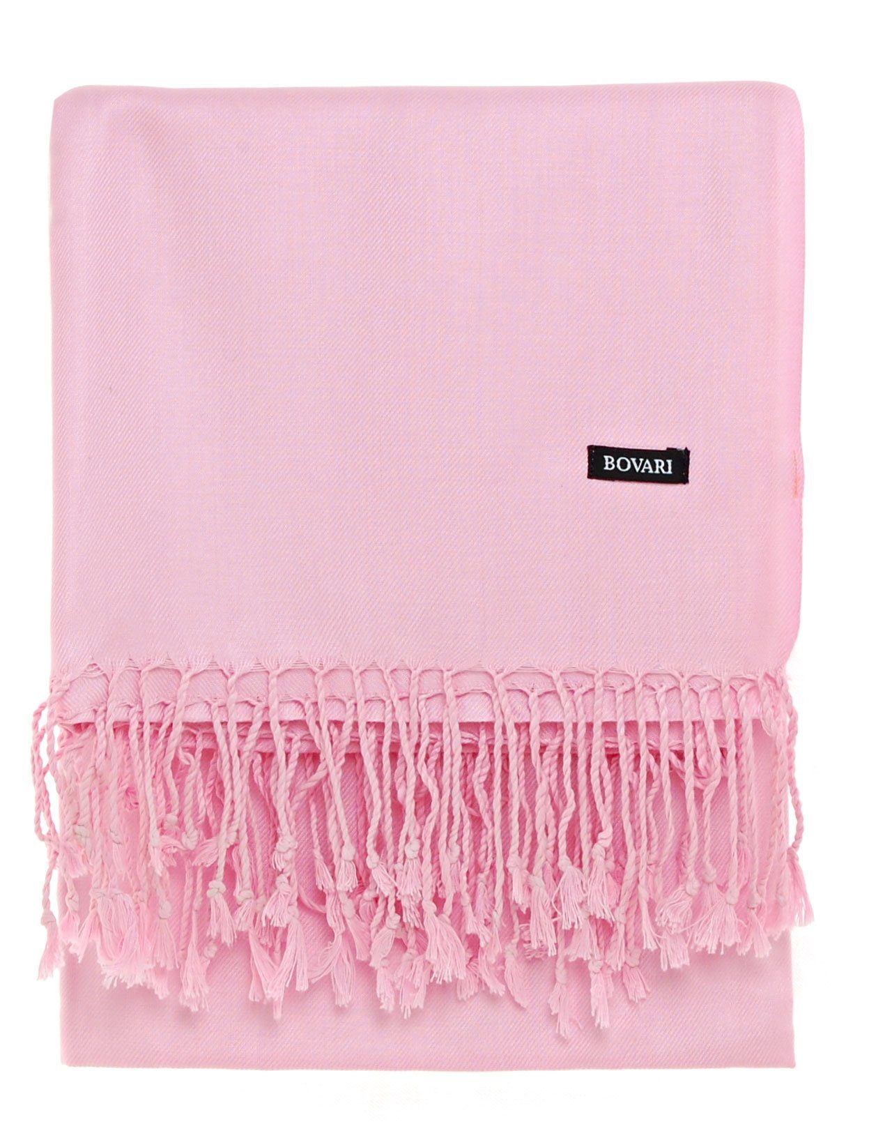 Kaschmir - Damen-Schal 100% wie rosa aus - Premium -, Bovari weich XL Pashmina glänzend Seide Schal Viskose wie cm 200x70