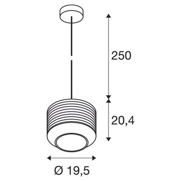 SLV Hängeleuchte Pendelleuchte Pantilo Rope in Gold E27 195mm, keine Angabe, Leuchtmittel enthalten: Nein, warmweiss, Hängeleuchte, Pendellampe, Pendelleuchte