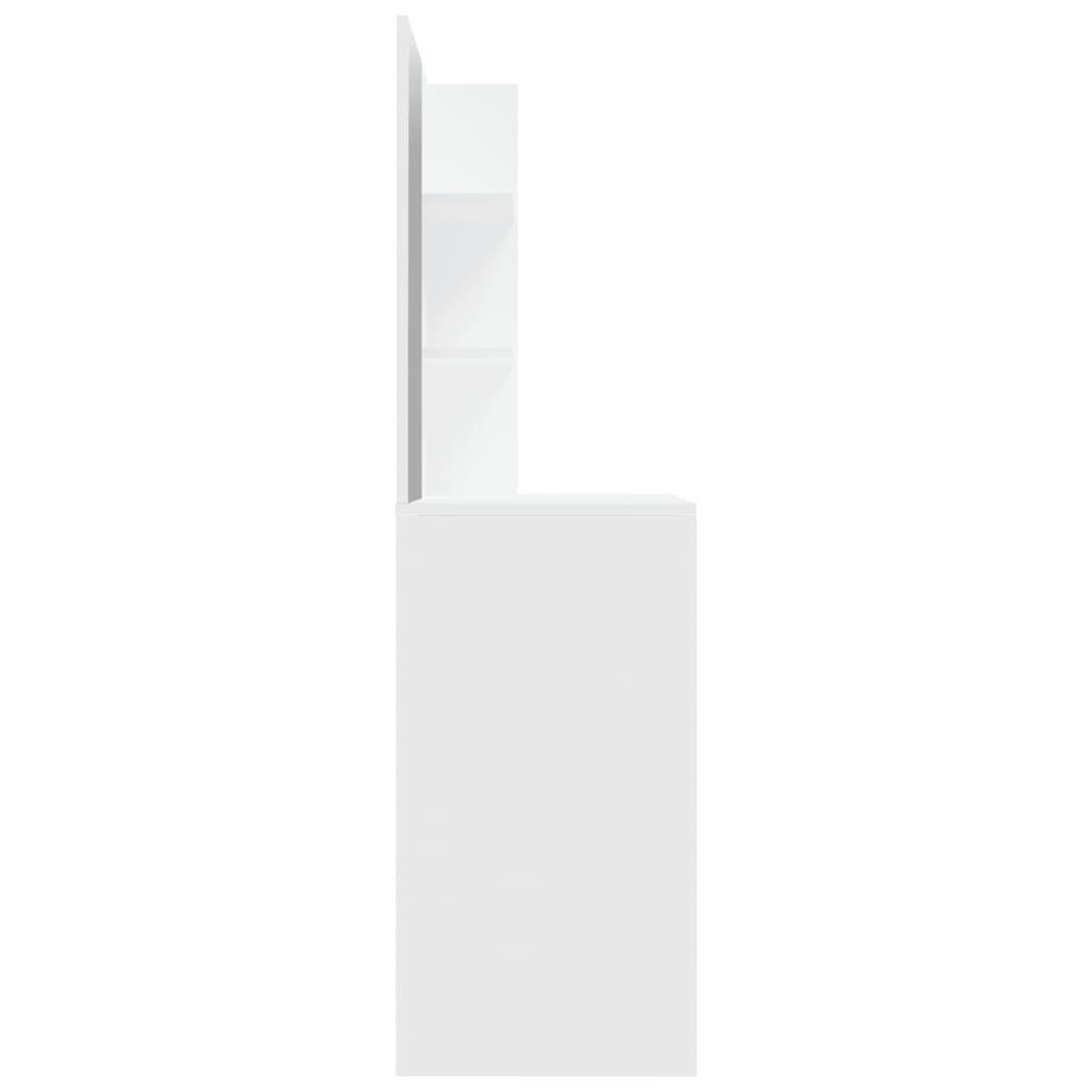 Weiß mit (1-St) | 74,5x40x141 Weiß vidaXL Weiß cm Schminktisch Spiegel Schminktisch