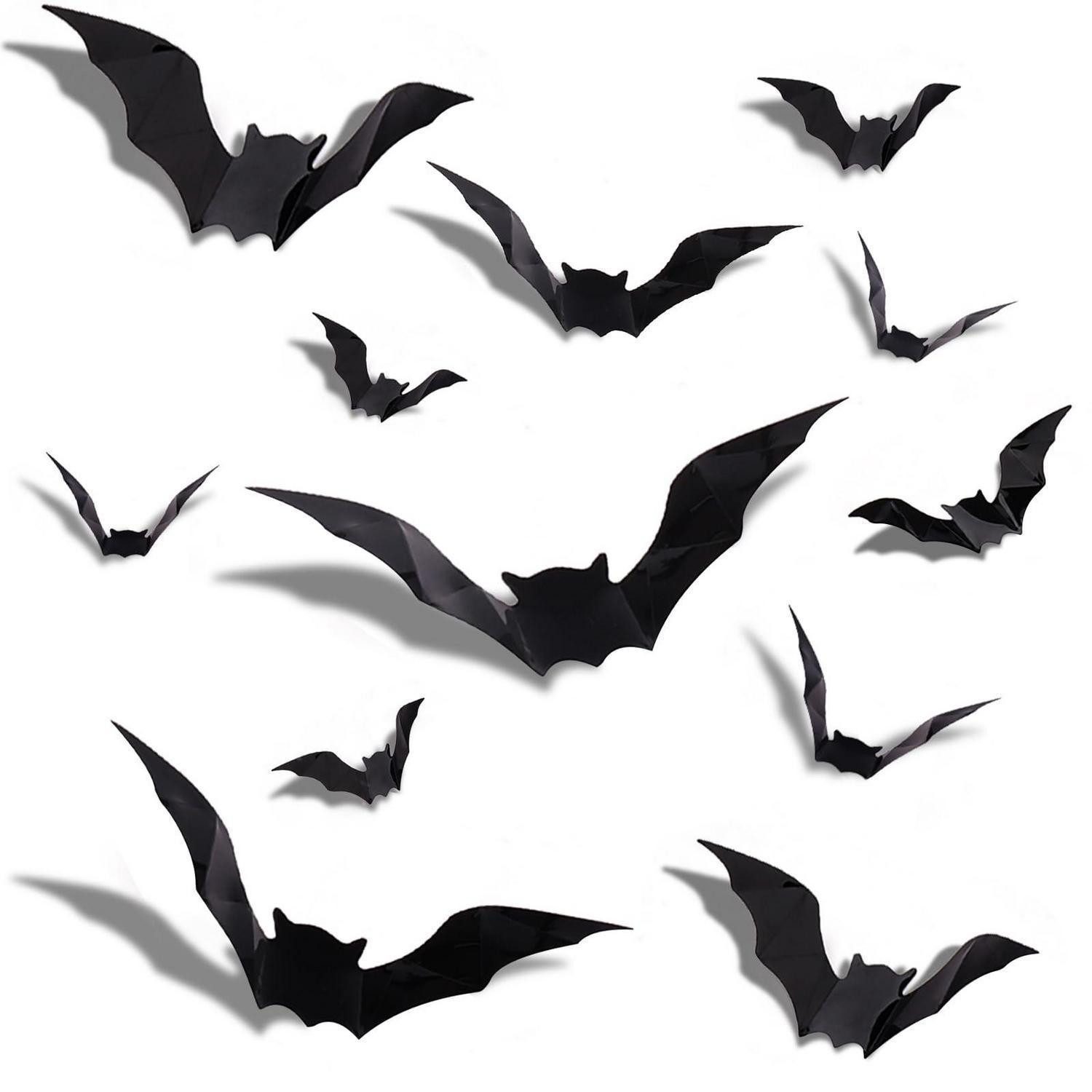 LuxusKollektion 3D-Wandtattoo Halloween Fledermaus Deko 3D Aufkleber 64 Stück (64 St)