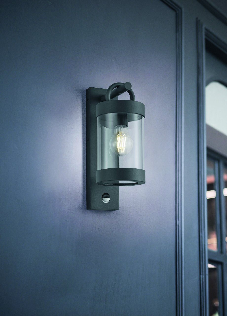 TRIO Leuchten LED Außen-Wandleuchte Trio Leuchten Sensor-Außen-Wandleuchte Sambesi E27, Ohne Leuchtmittel, Mit Bewegungsmelder nicht dimmbar