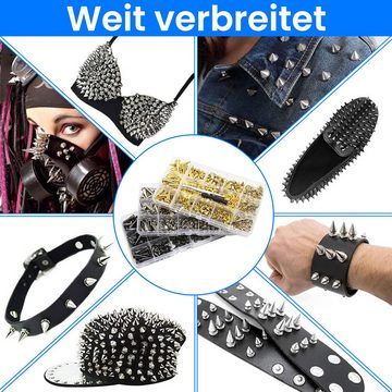 Amissz Niete Metall Dekorative Punk-Nieten für DIY Taschen Kleidung 80-Sätze, (Set)