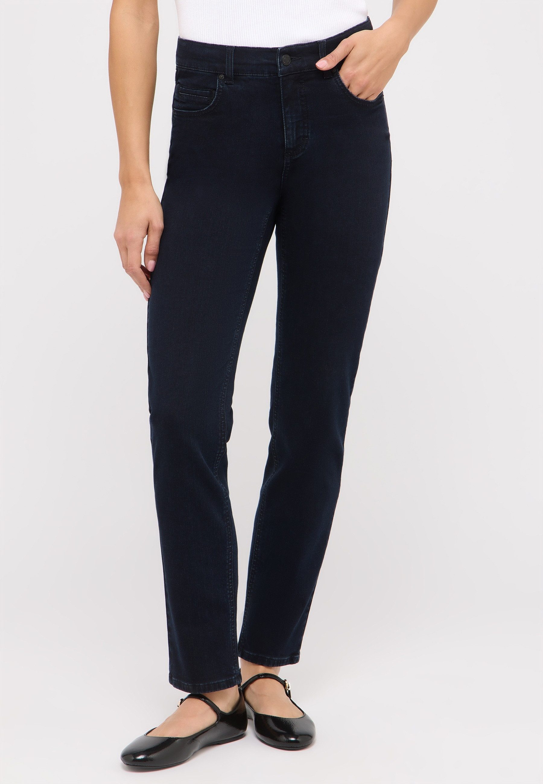 ANGELS Straight-Jeans CICI Straight-Schnitt, Slim fit Passform, aus Baumwollmischung