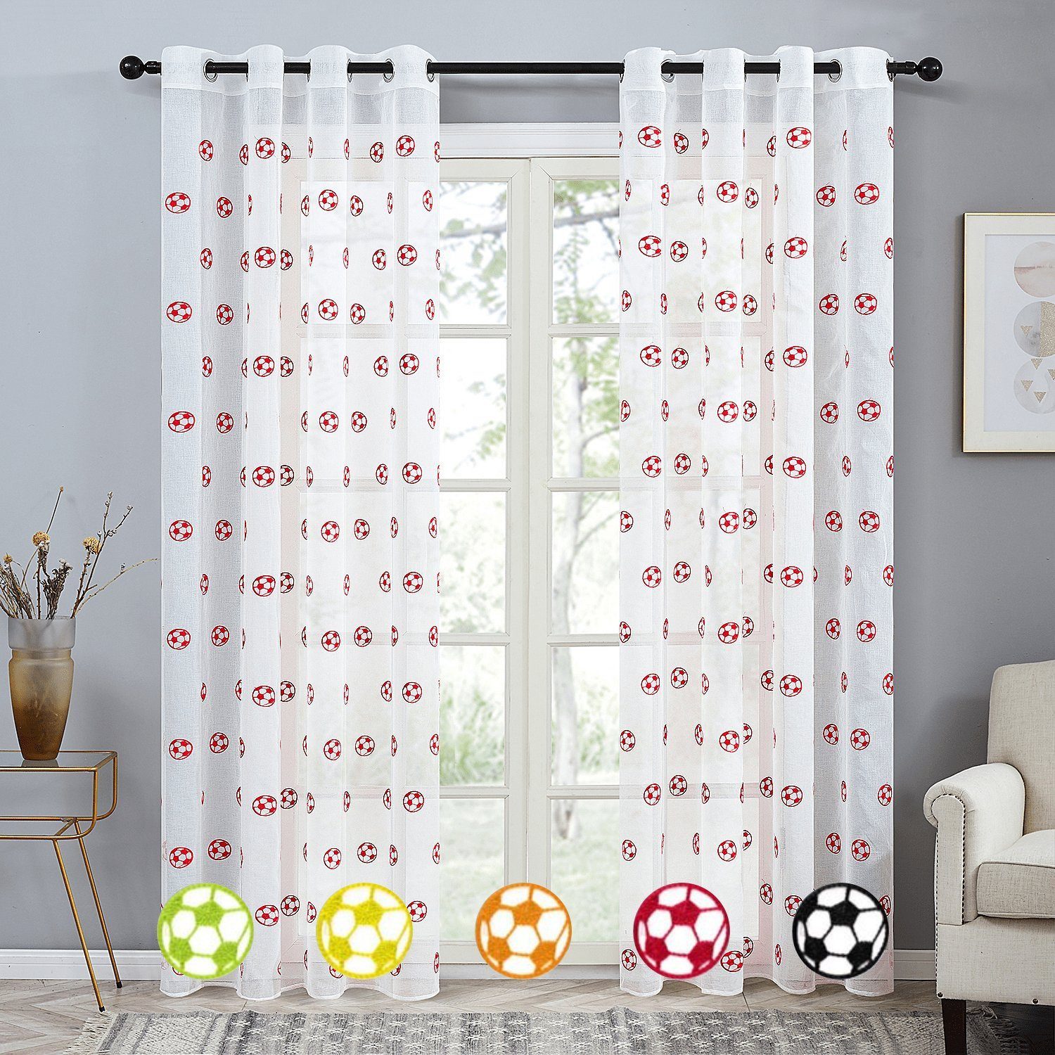 BYSURE Gardine, Ösen (2 St), halbtransparent, günstig online kaufen