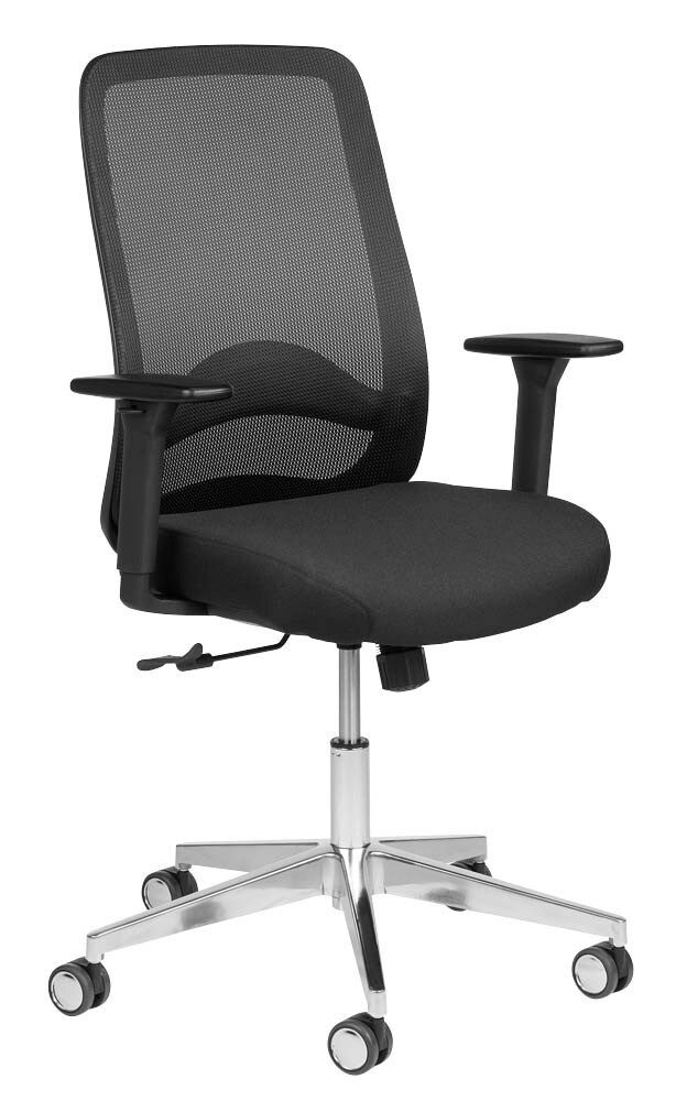 Mayer Sitzmöbel Bürostuhl Mayer Bürostuhl, 3280 Stoff schwarz, Gestell alu