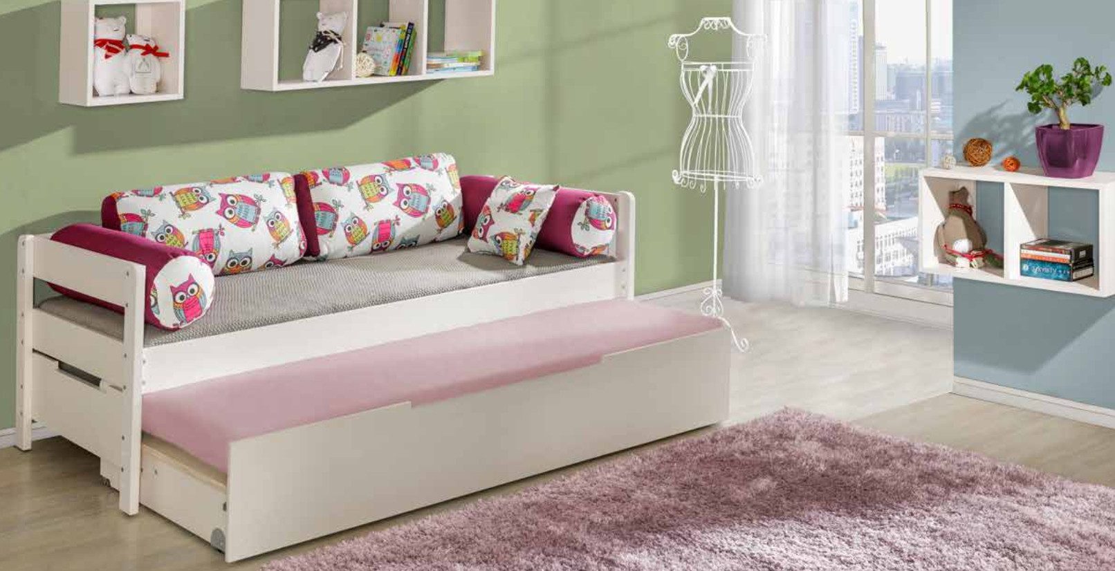 Xlmoebel Bett Weißes Gitterbett mit höhenverstellbarem Lattenrost (Bett), Hergestellt in Europa