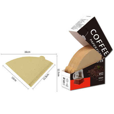 KÜLER Papierfilter Kaffeefilter, fächerförmige, V-förmige, handgebrühte Tropfkaffeefilter, Für 99 % der Geräte geeignet, keine Zusatzstoffe, kein Geruch