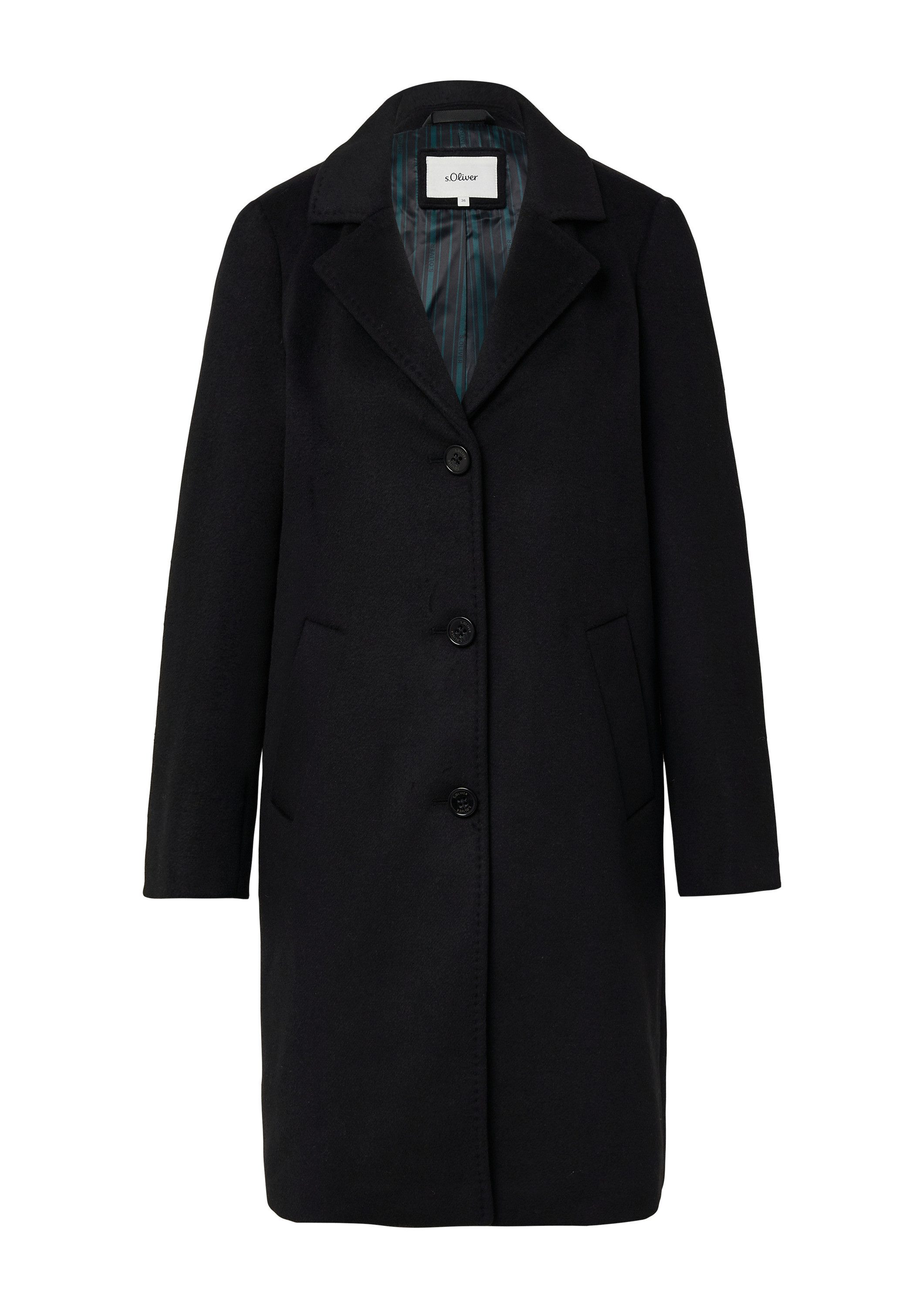 s.Oliver Wintermantel Outdoor-Mantel Mantel aus Wollmix mit Reverskragen günstig online kaufen