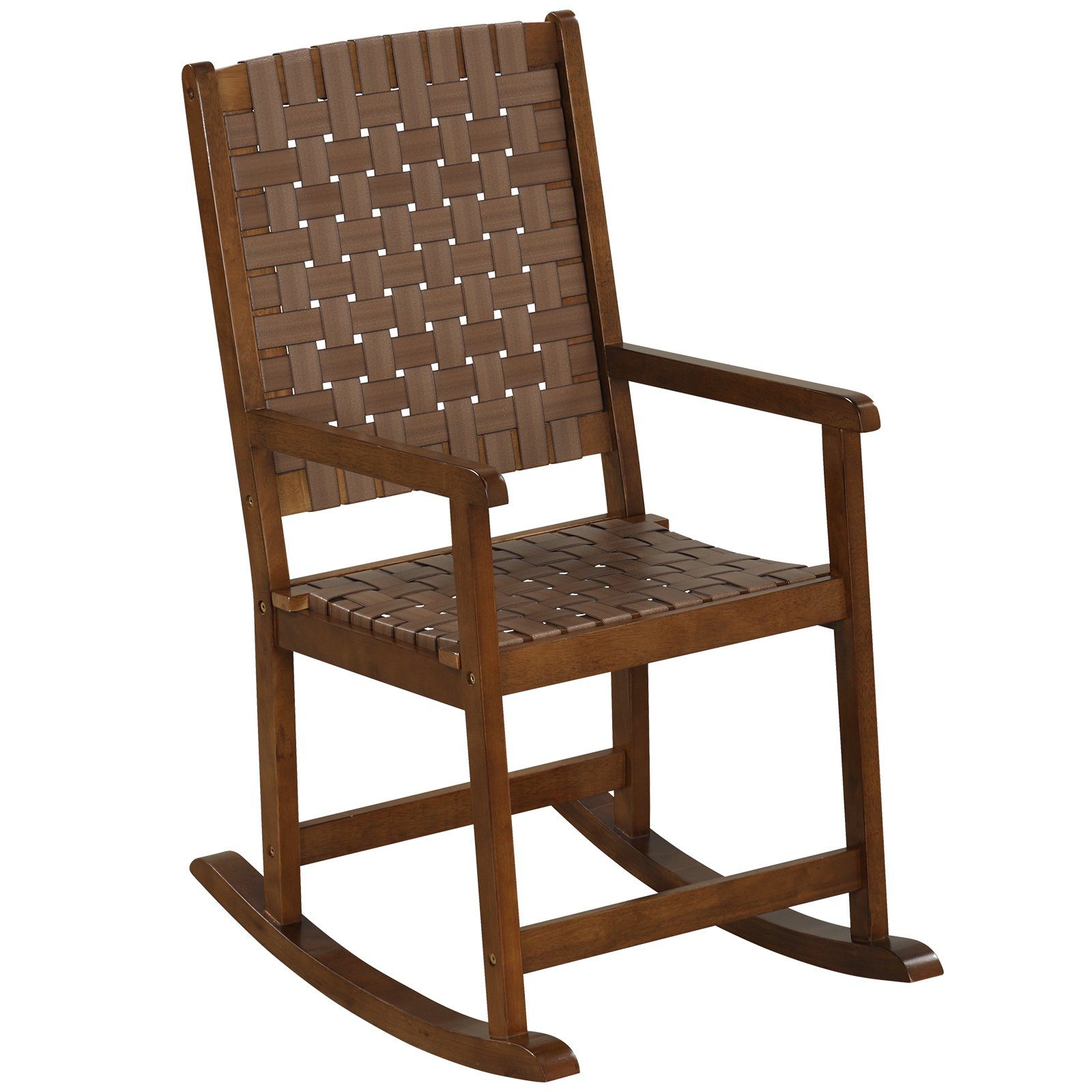 COSTWAY Schaukelstuhl, mit Armlehne, Wippfunktion Holz günstig online kaufen