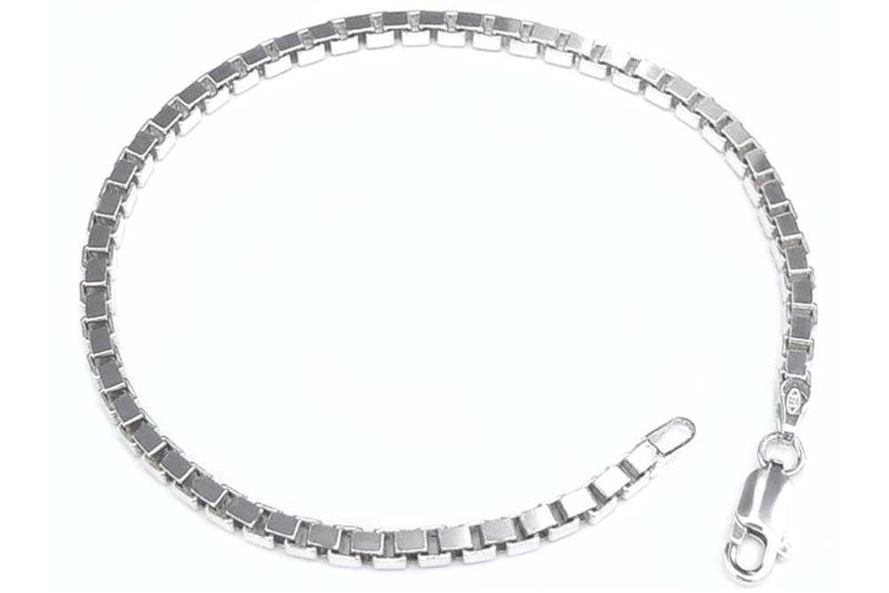 Veneziakette Länge 16-25cm Armband 3mm Silber, wählbar von Silberarmband 925 Silberkettenstore -