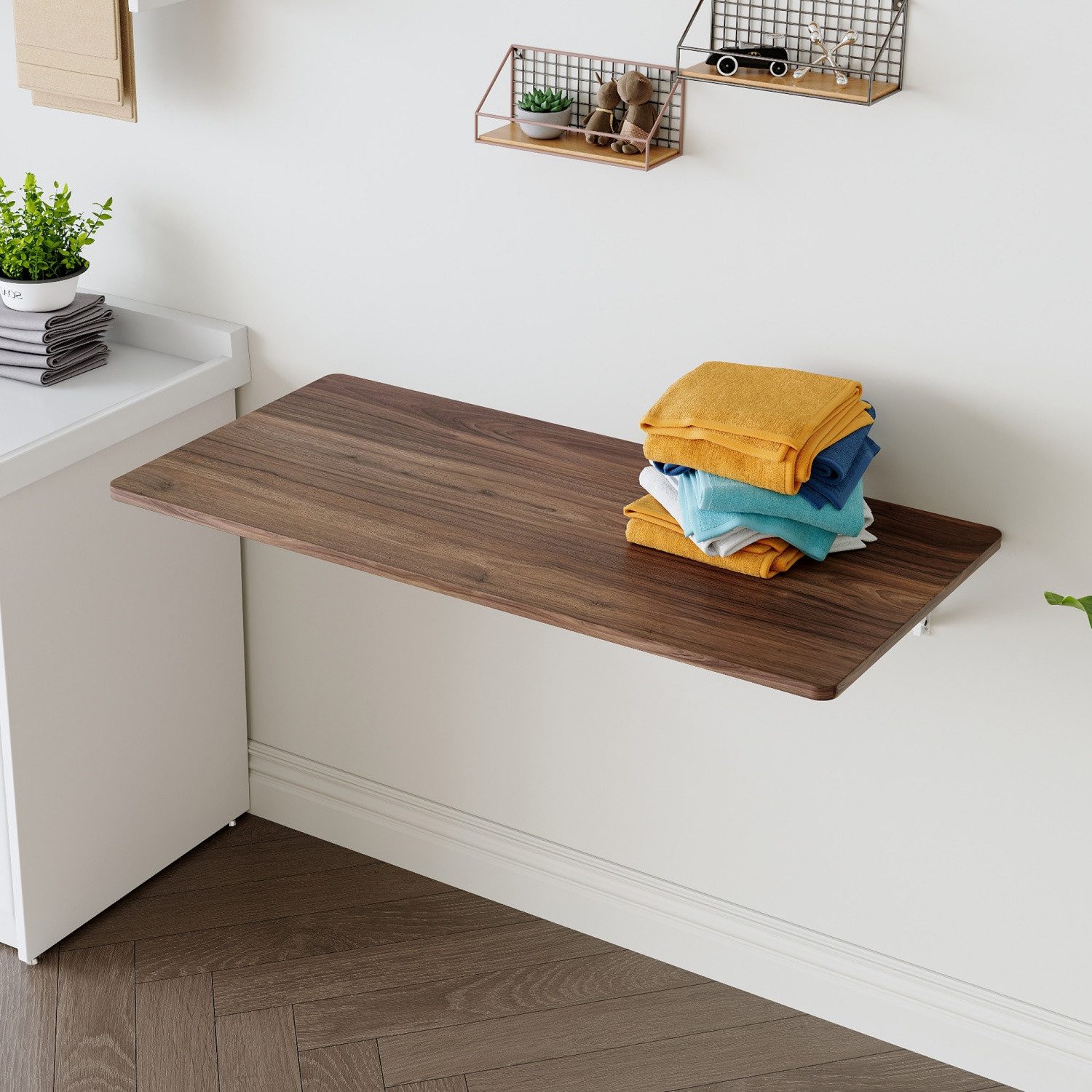 Klapptisch Faltbarer Esstisch, Klapptisch für Kleine Räume, Wandmontage