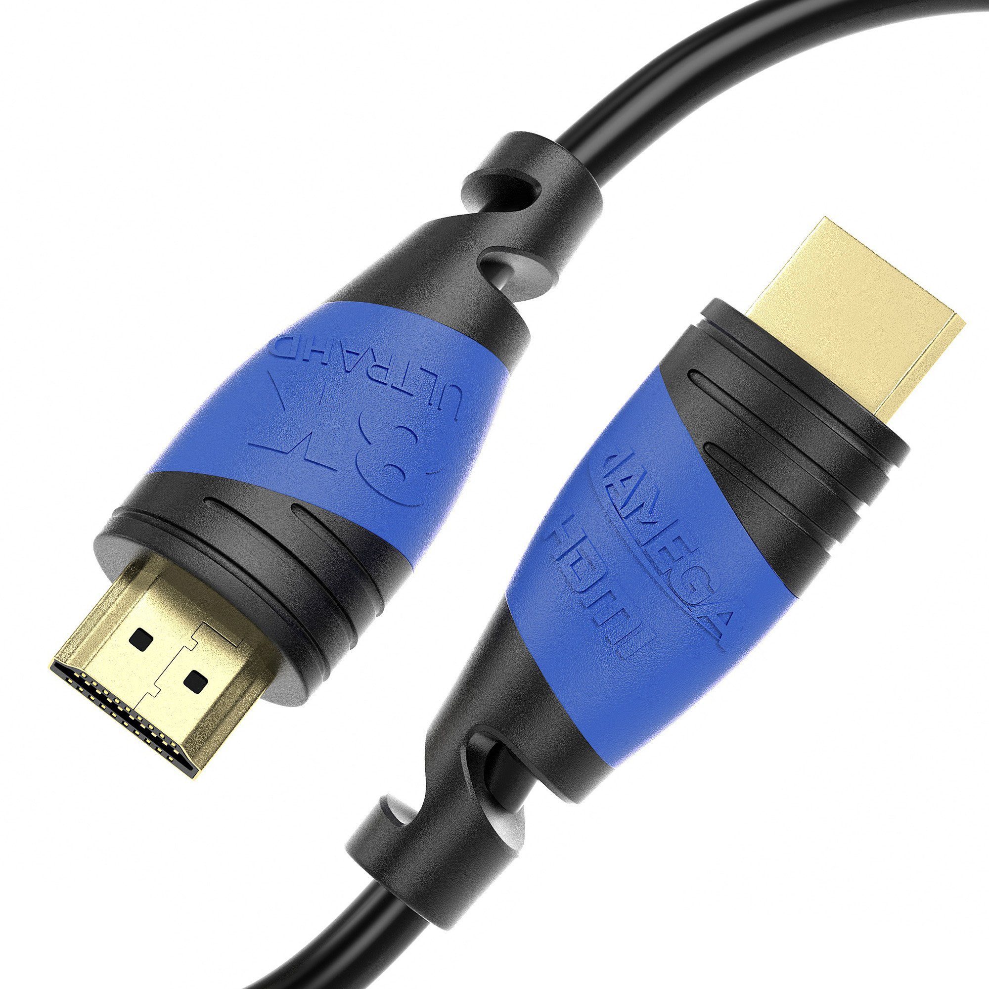 JAMEGA HDMI Kabel 2.0 4K U-HD High-Speed 3D Ethernet Full HD ARC 1080p HDR  HDMI-Kabel, HDMI 2.0, HDMI Typ-A-Stecker auf HDMI Typ-A-Stecker (50 cm),  4:4:4 Chroma | ARC | CEC | Ethernet