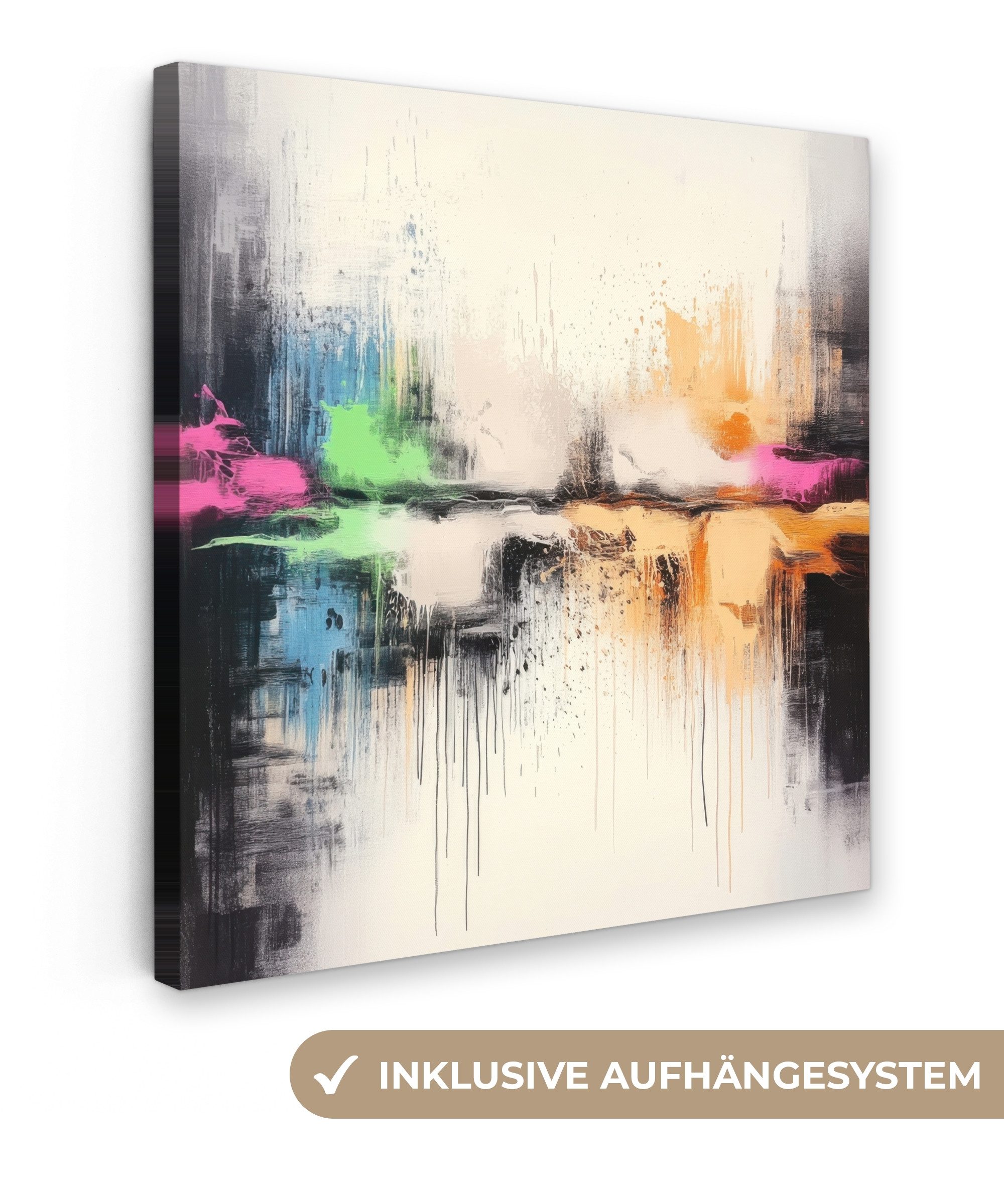 OneMillionCanvasses® Leinwandbild Abstrakt - Farbexplosion - Landschaft, Fo günstig online kaufen