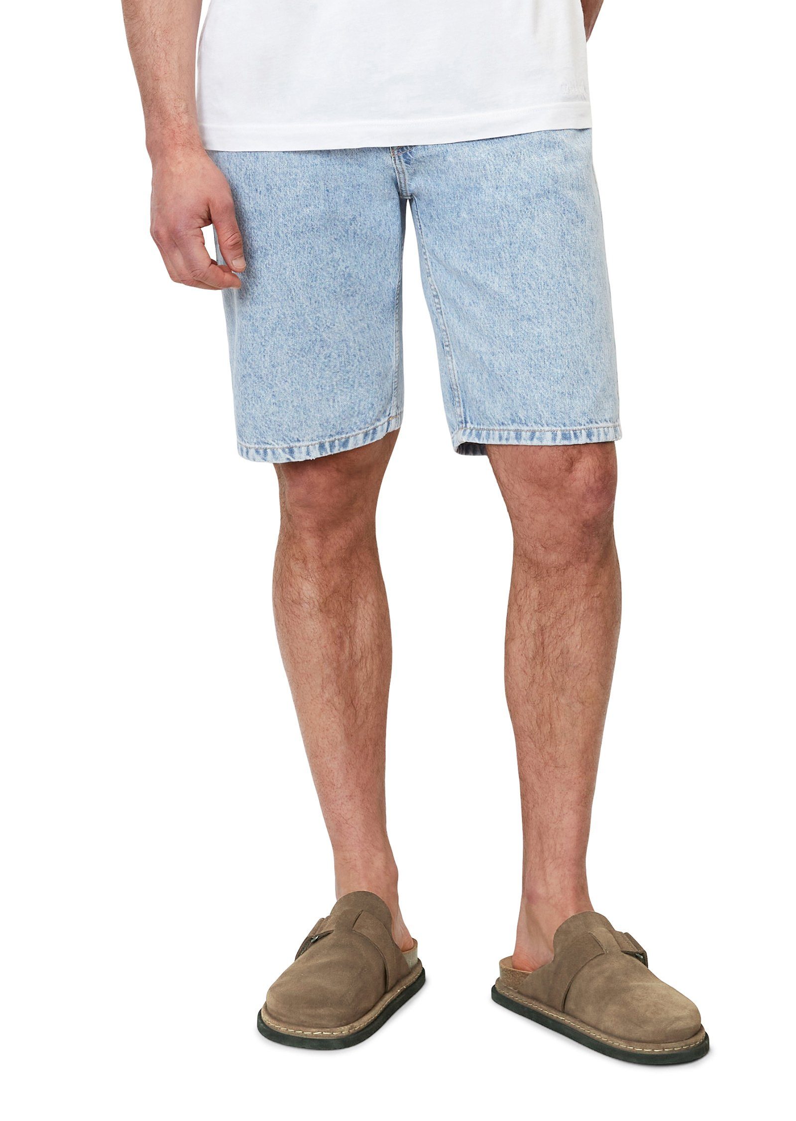 Marc O'Polo Shorts aus reiner Bio-Baumwolle hellblau