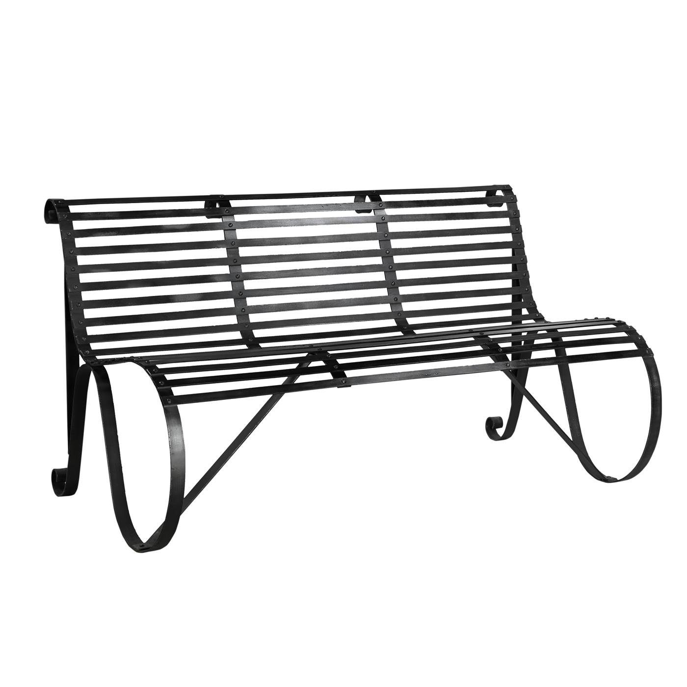 baario Gartenbank Gartenbank DESIGN Eisen, Sitzbank Flur Metallbank Schmiedeeisen