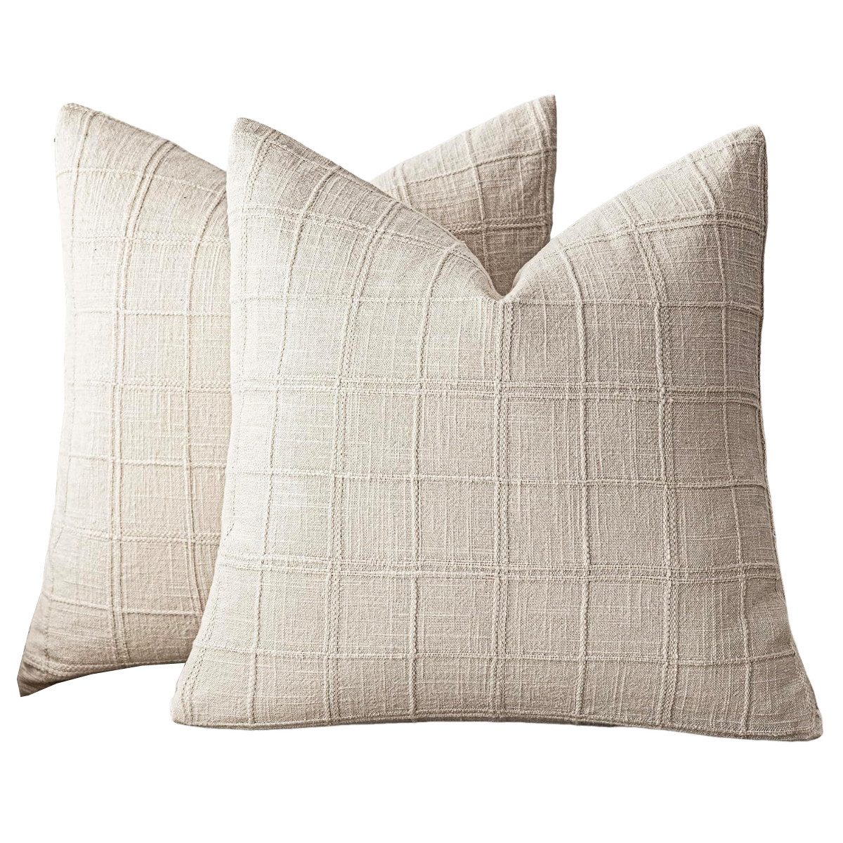 Coonoor Kissenbezug 2er Set Leinen Dekokissenbezüge, Vintage Kissenbezüge, günstig online kaufen
