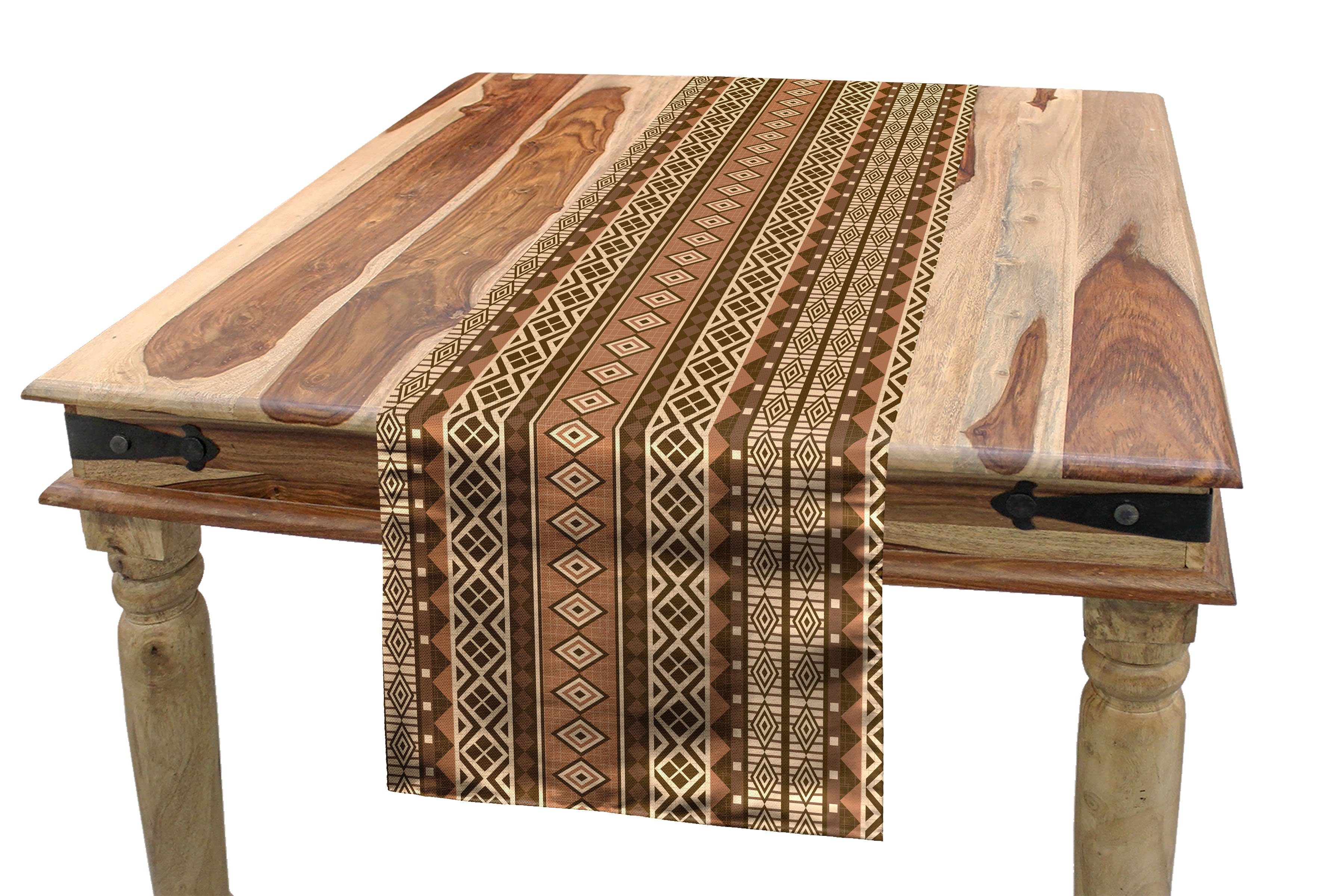 Tischläufer orientalisch Rauten Abakuhaus Dekorativer Tischläufer, Afrikanische Esszimmer Rechteckiger Küche