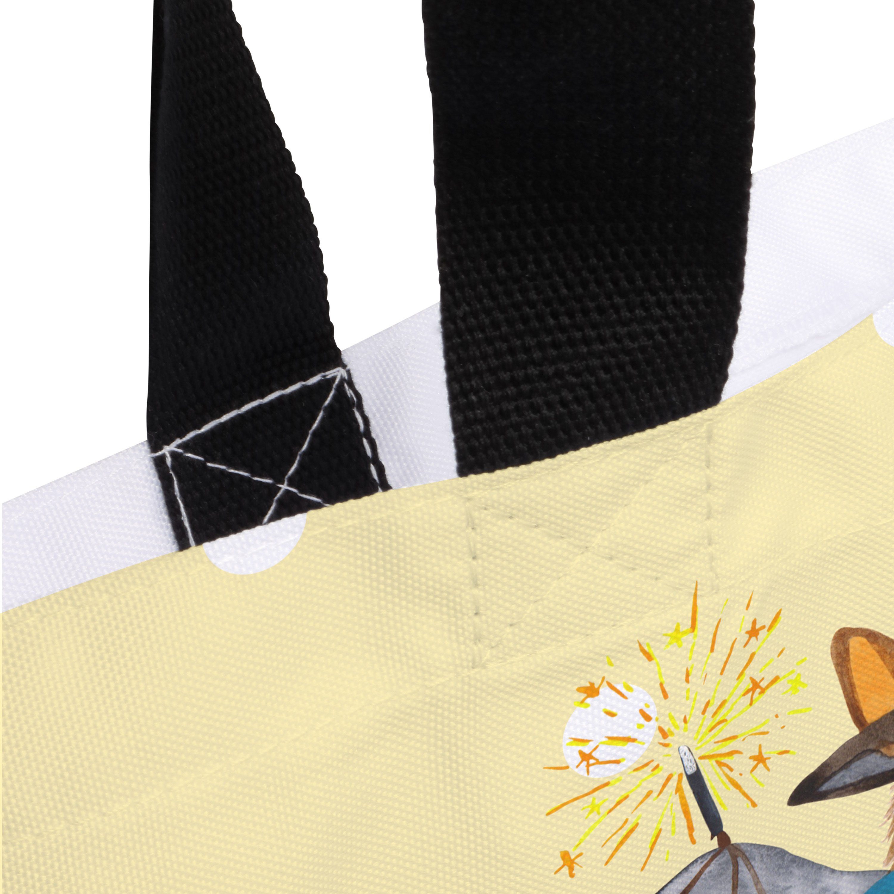 Mr. & Shopper Sp - Laune, Gute Mrs. Zauberer Panda Fledermaus Pastell Geschenk, lustige (1-tlg) - Gelb