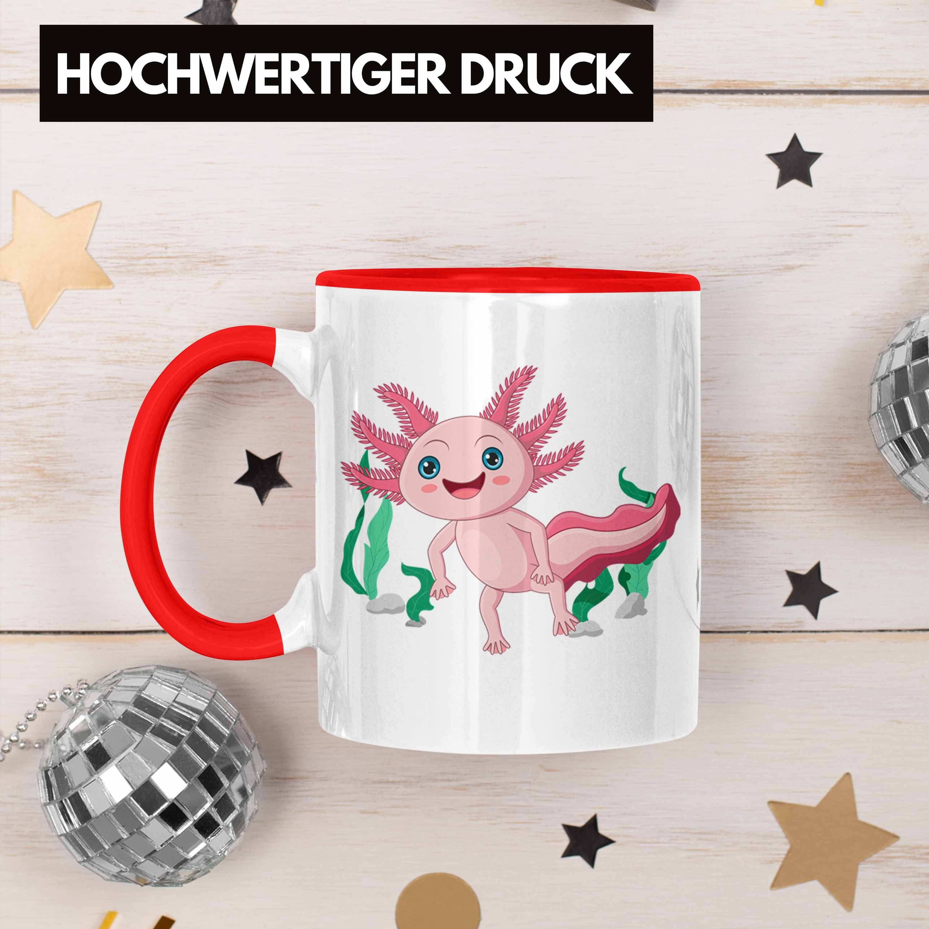 Geschenk Tasse Schwanzlurch-Liebhaber Axolotl Rot Trendation für Tasse Süß - Trendation