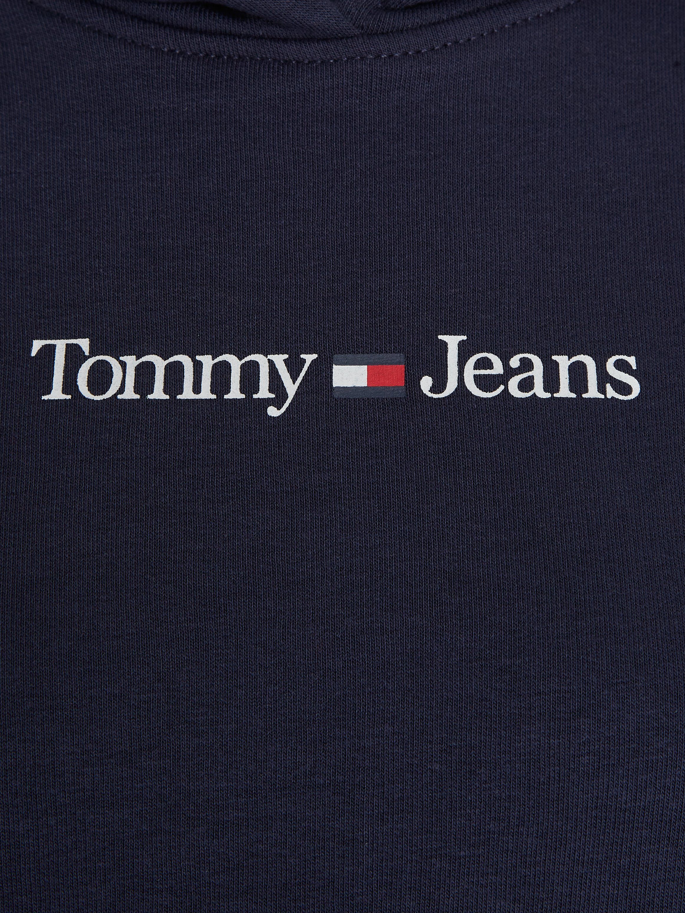 Tommy TJW LINEAR mit Jeans SERIF Logoschriftzug HOODIE Kapuzensweatshirt Tommy REG Jeans marine